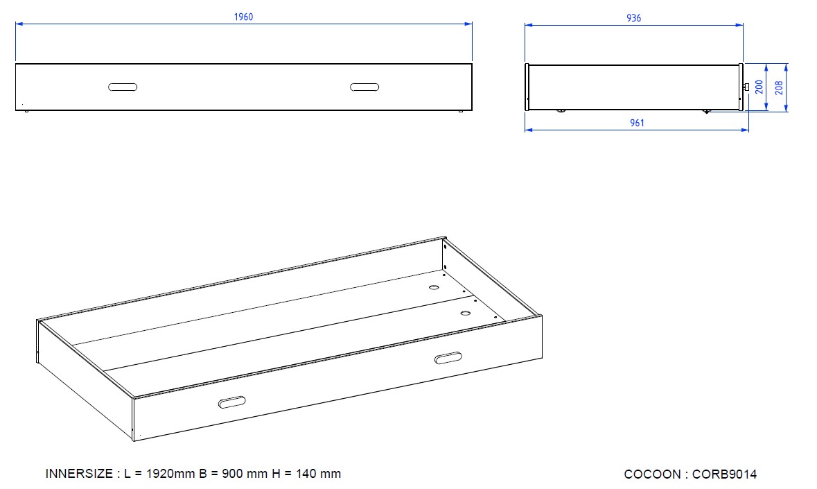 Lit enfant Kiddy 90x200 avec tiroir de lit - blanc - Image 2