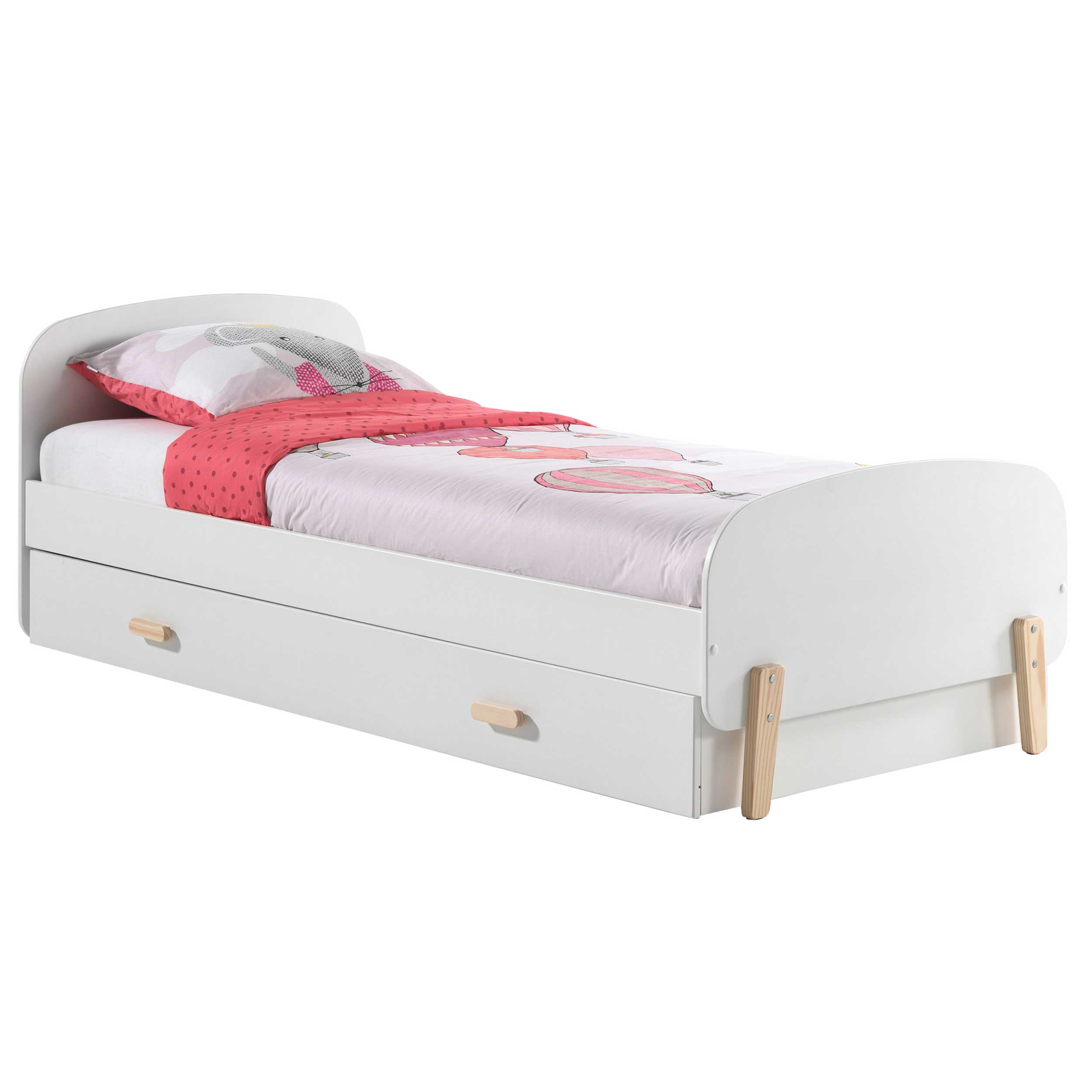 Lit enfant Kiddy 90x200 avec tiroir de lit - blanc - Image 8