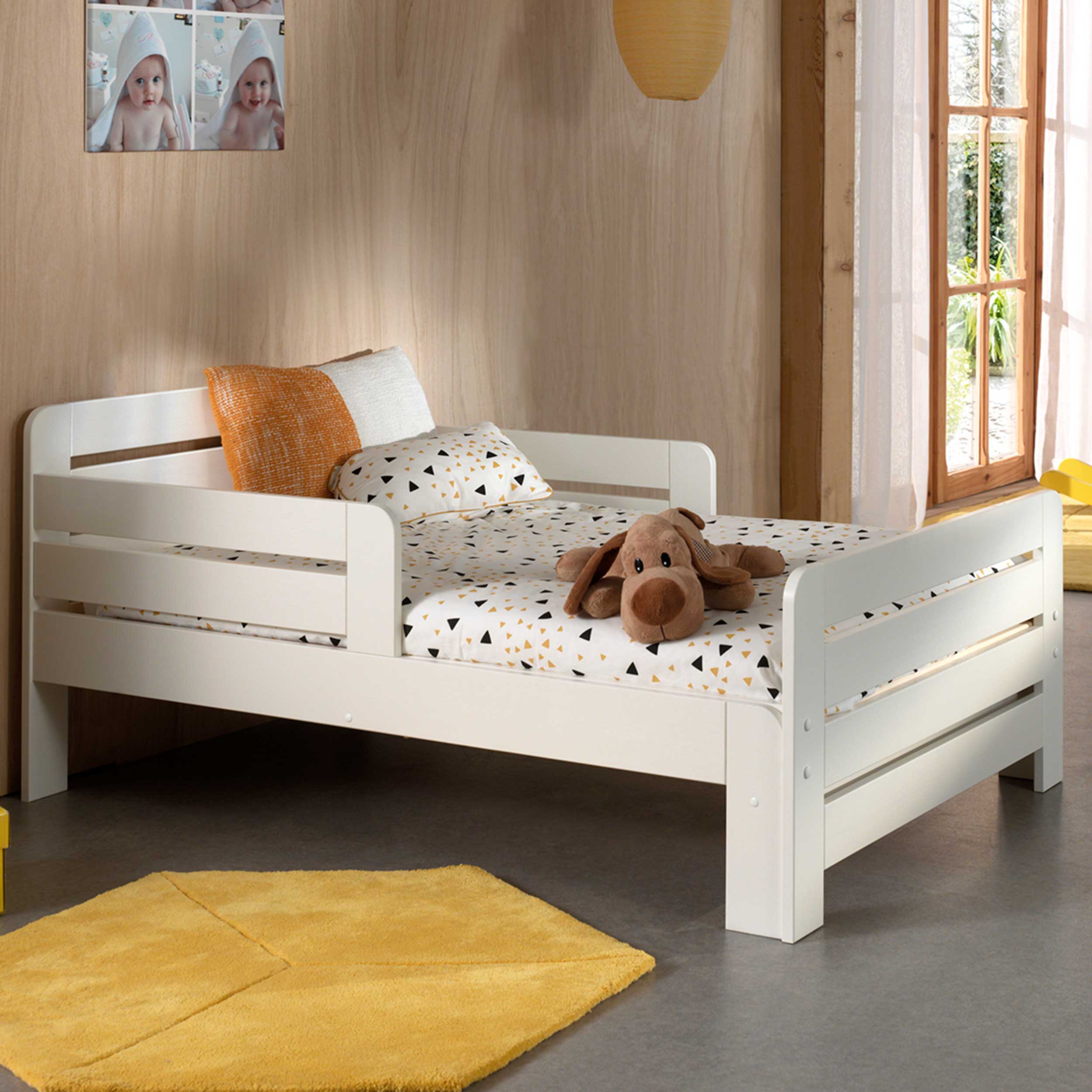 Lit extensible Jumper sommier inclus - blanc