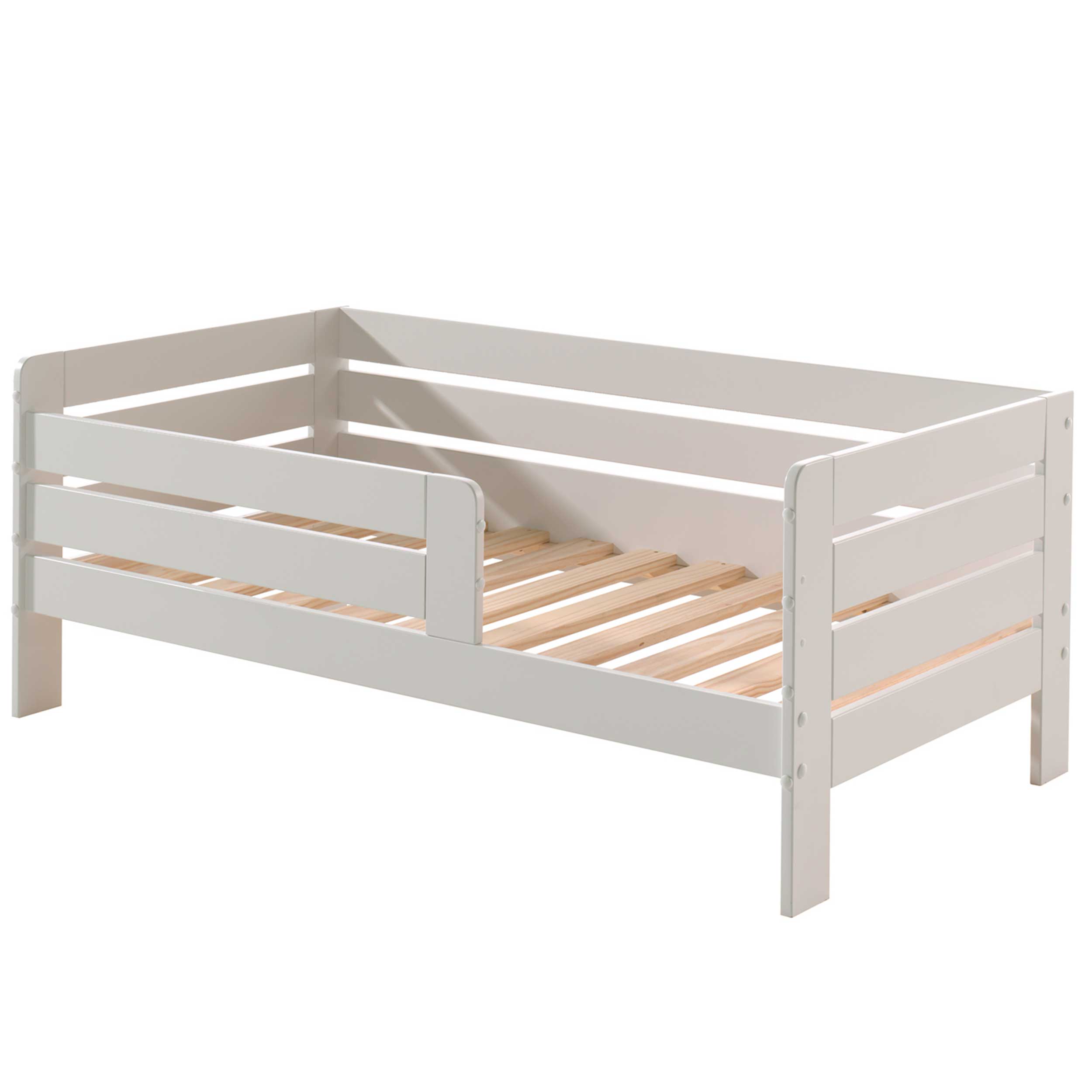 Lit junior Anastasia 70 x 140cm bois pin - blanc - Image 2