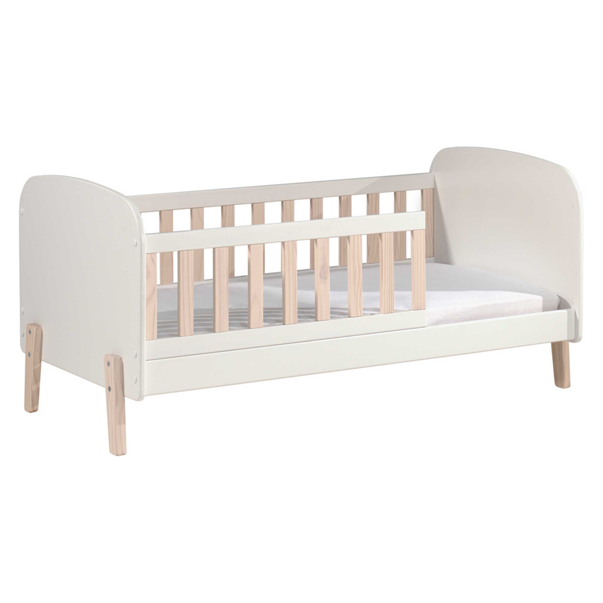 Lit junior Kiddy 70x140cm - blanc/bois - Image 3