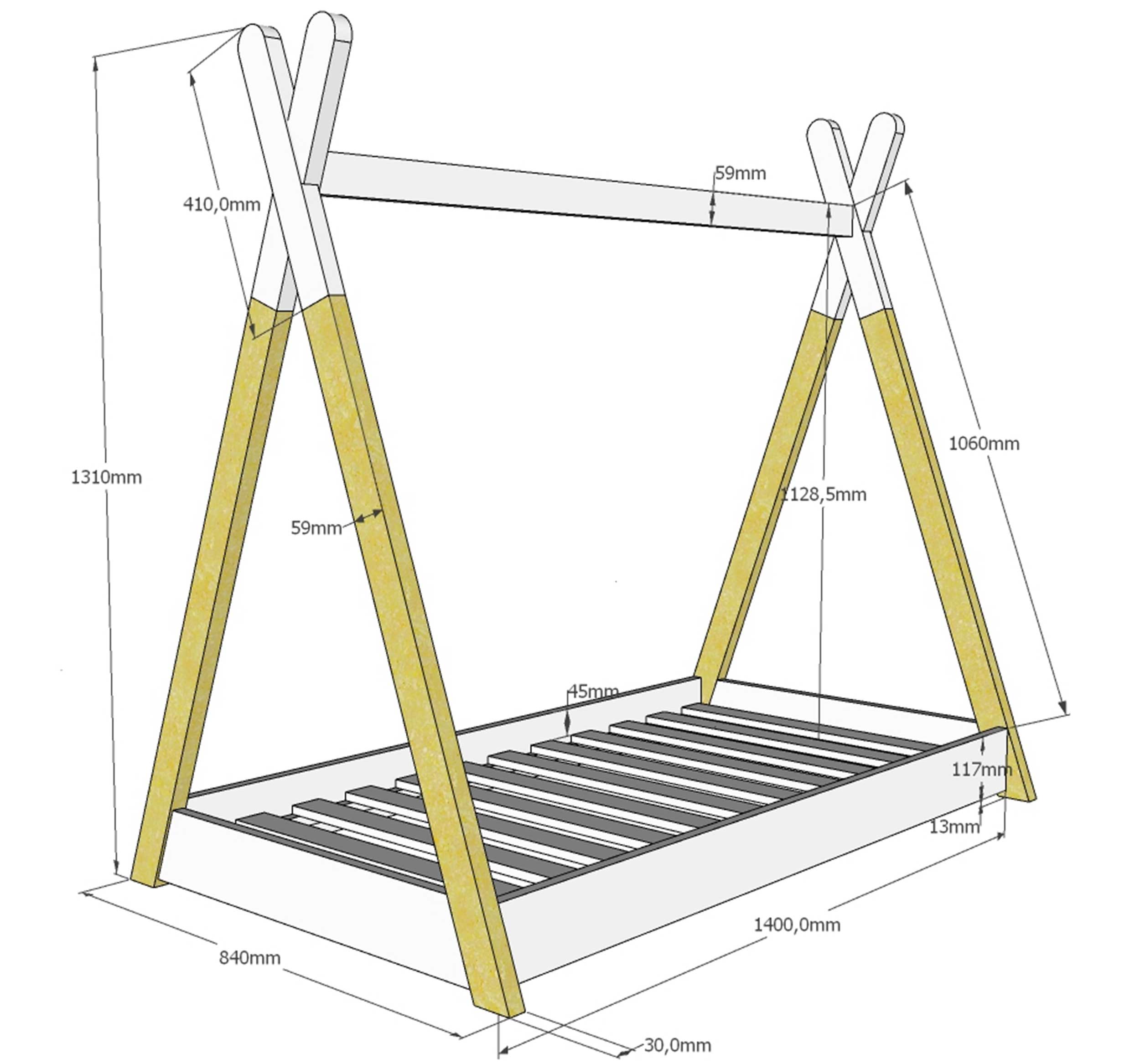 Lit junior tipi 70x140 - Image 3