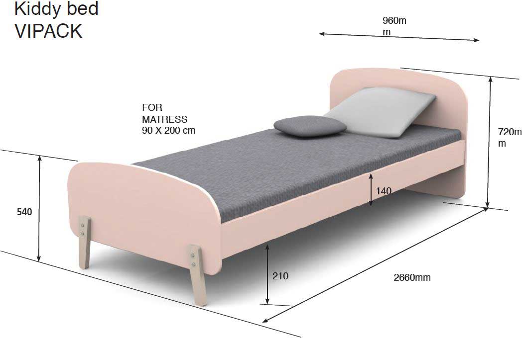 Lit Kiddy 90x200 - rose - Image 2