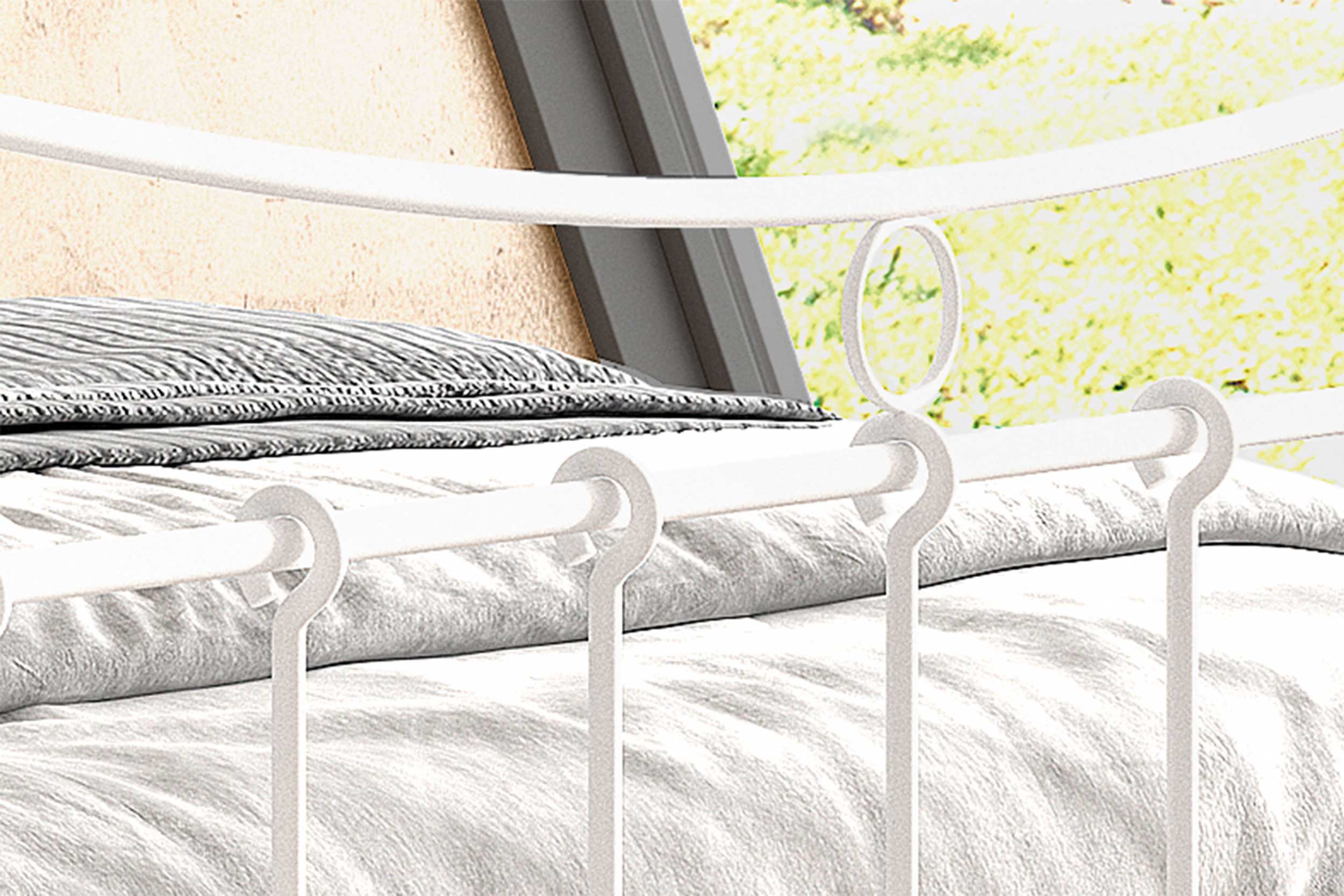 Lit Liza 140x200 avec sommier à lattes - blanc - Image 4