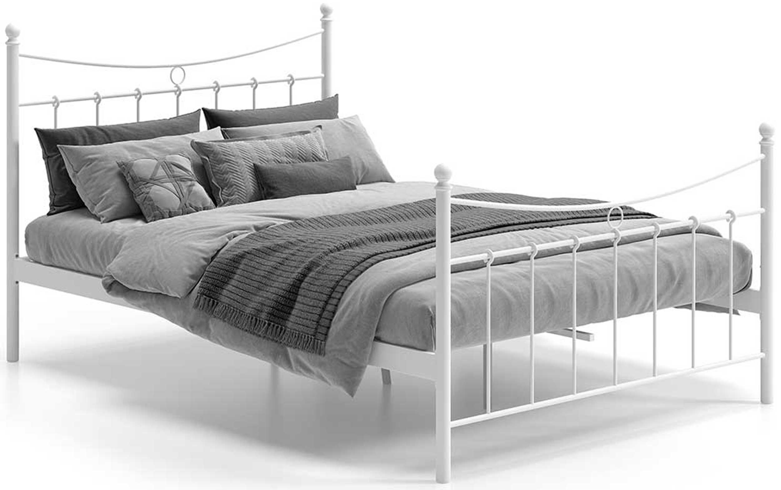 Lit Liza 140x200 avec sommier à lattes - blanc - Image 6