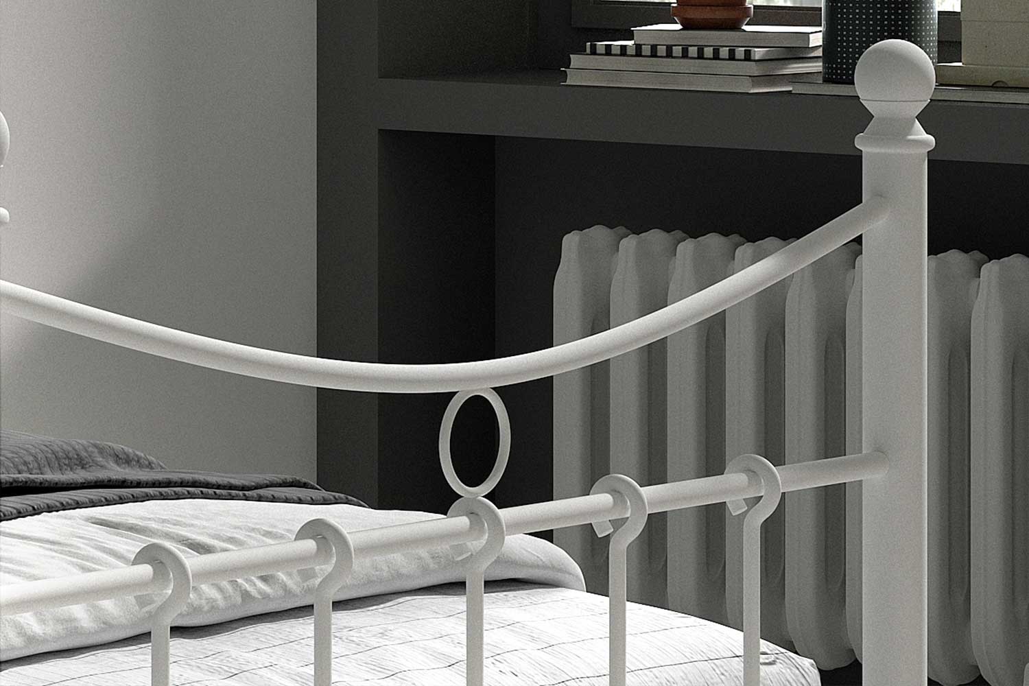 Lit Liza 90x200 avec sommier à lattes - blanc - Image 4