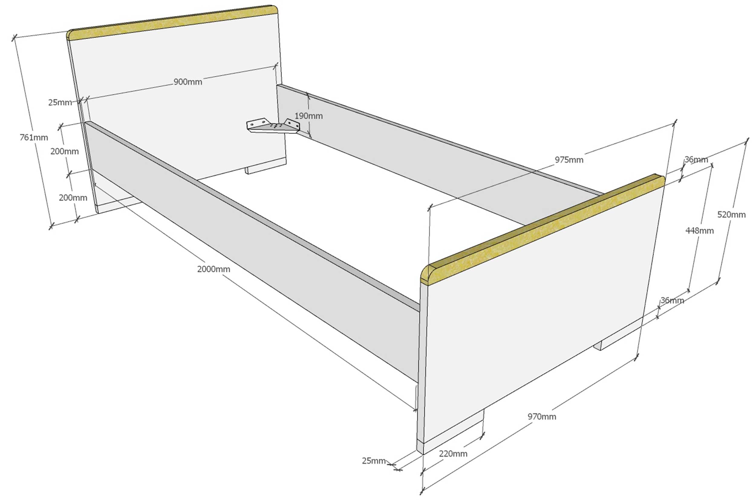 Lit London 90x200 - anthracite - Image 8