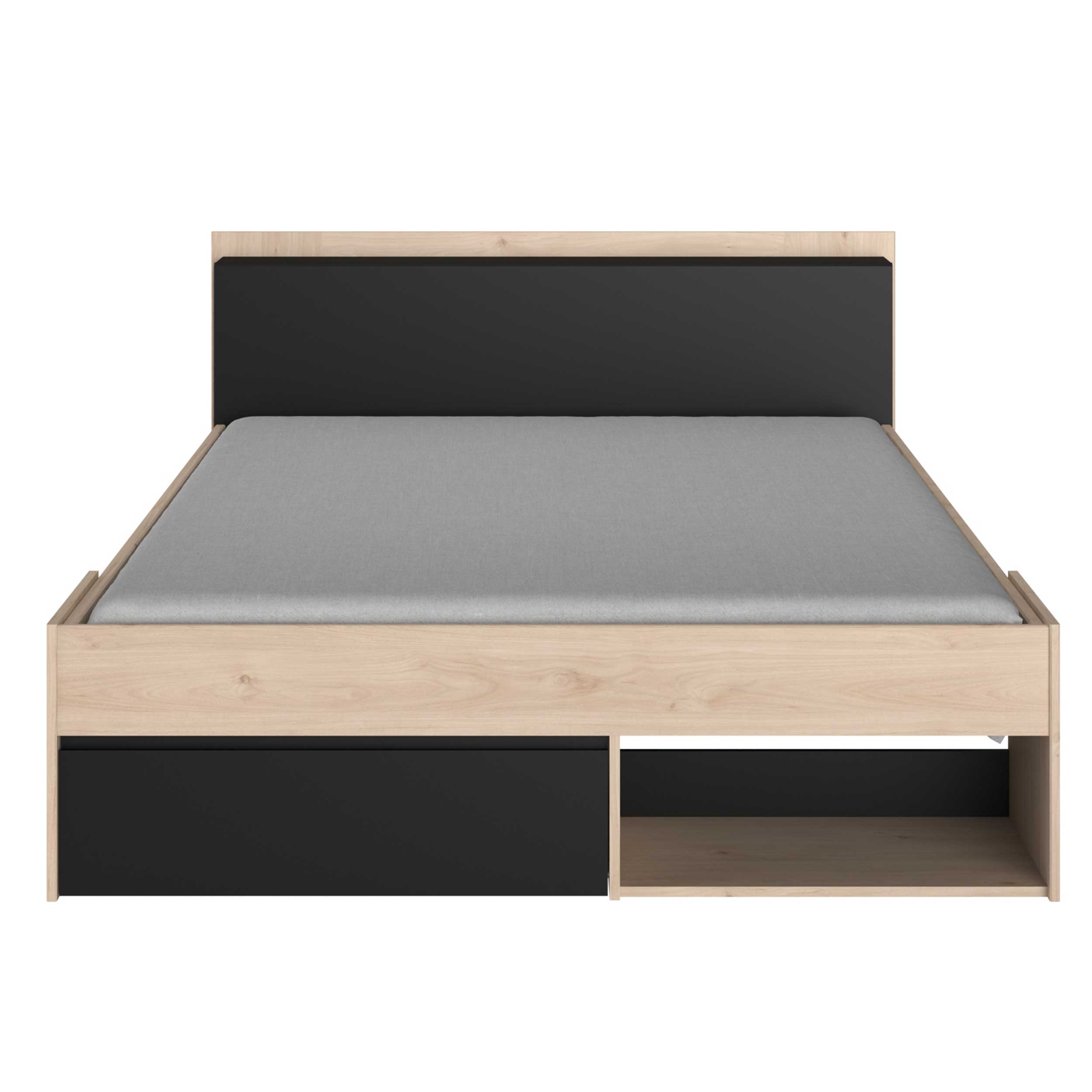 Lit Marseille 140x190/200cm avec tiroirs - noir - Image 6