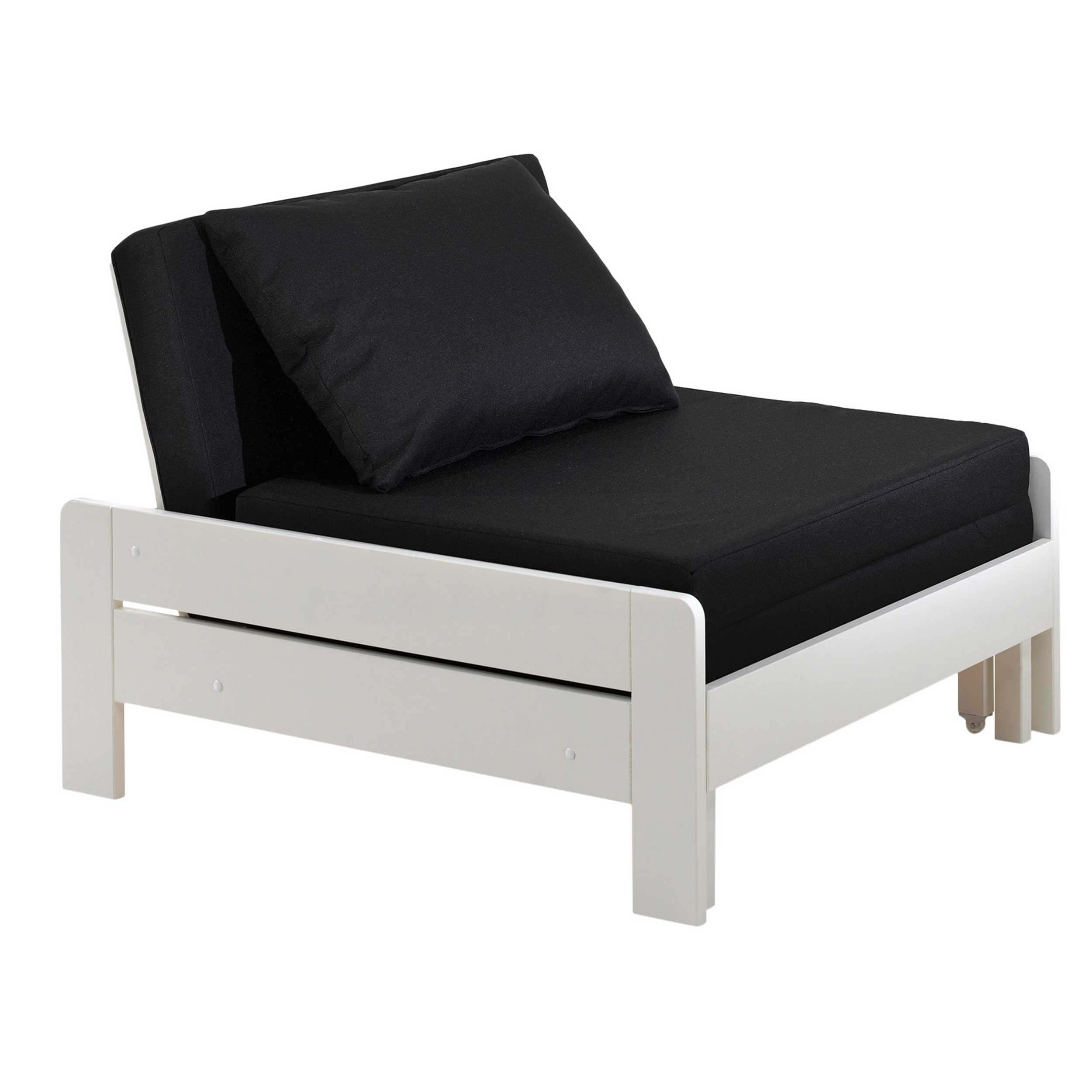 Lit mezzanine Claire 140x200 avec canapé-lit - blanc - Image 3