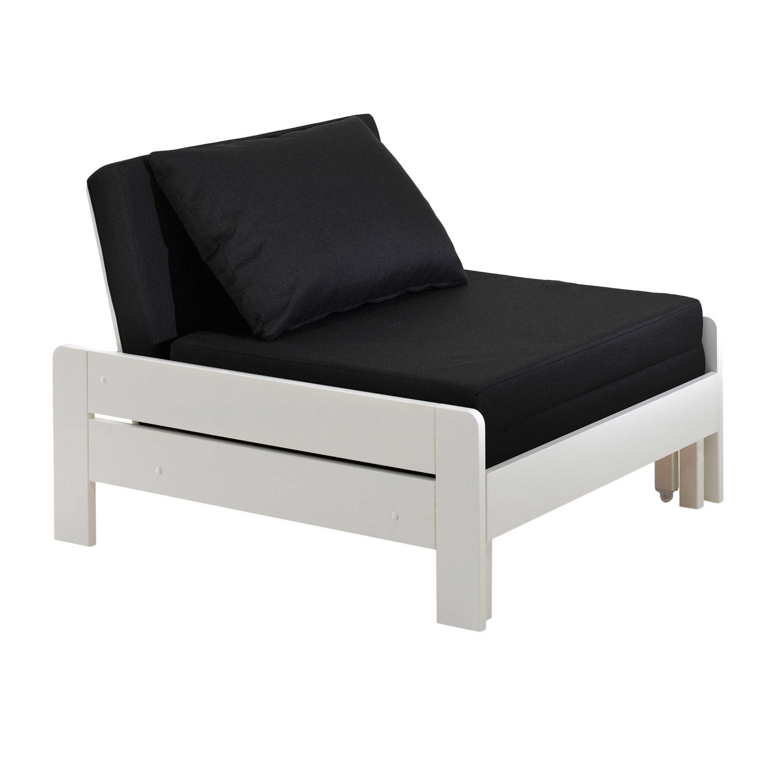 Lit mezzanine Claire 140x200 avec canapé-lit et chiffonnier - blanc - Image 7