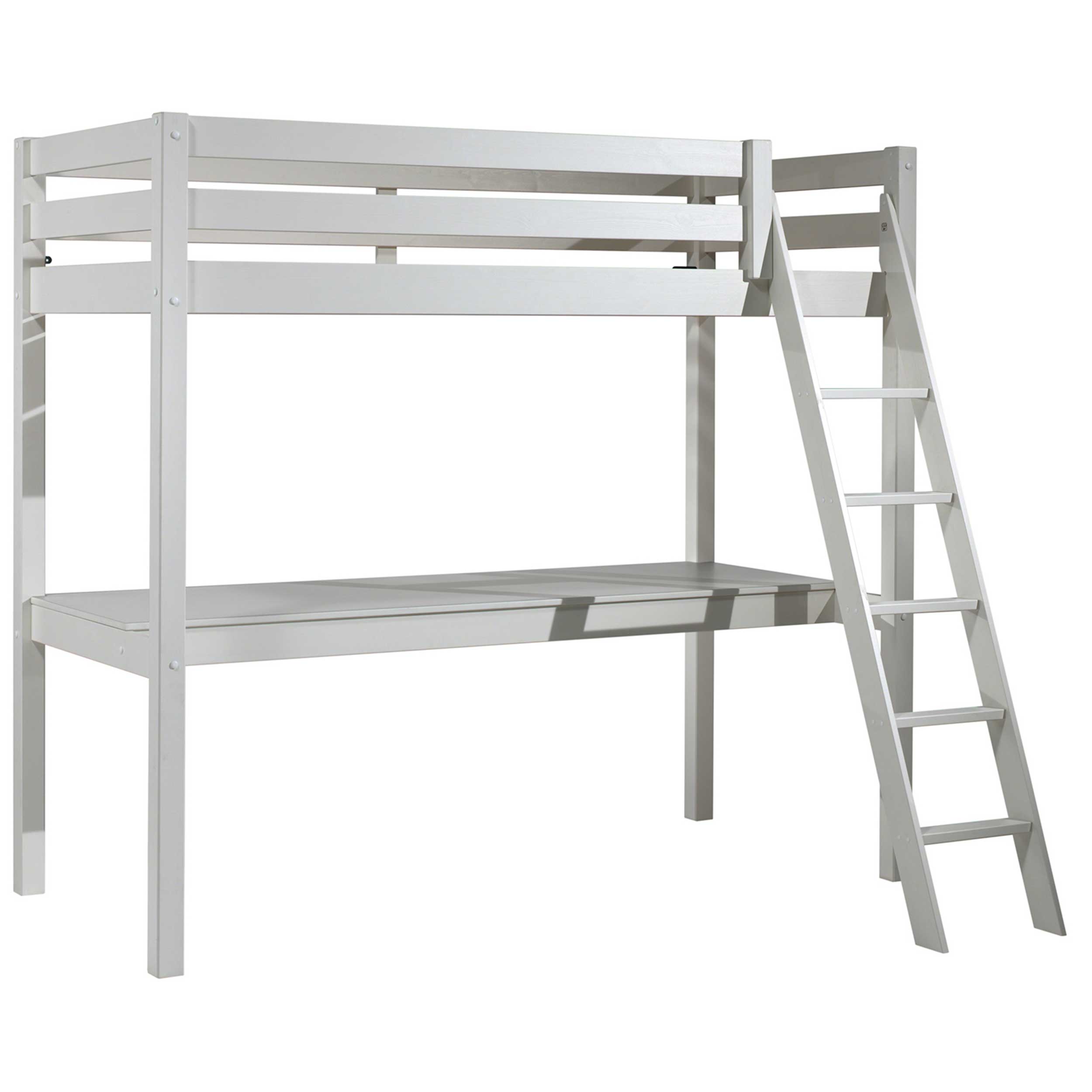 Lit mezzanine Claire 90 x 200cm avec bureau - blanc - Image 7