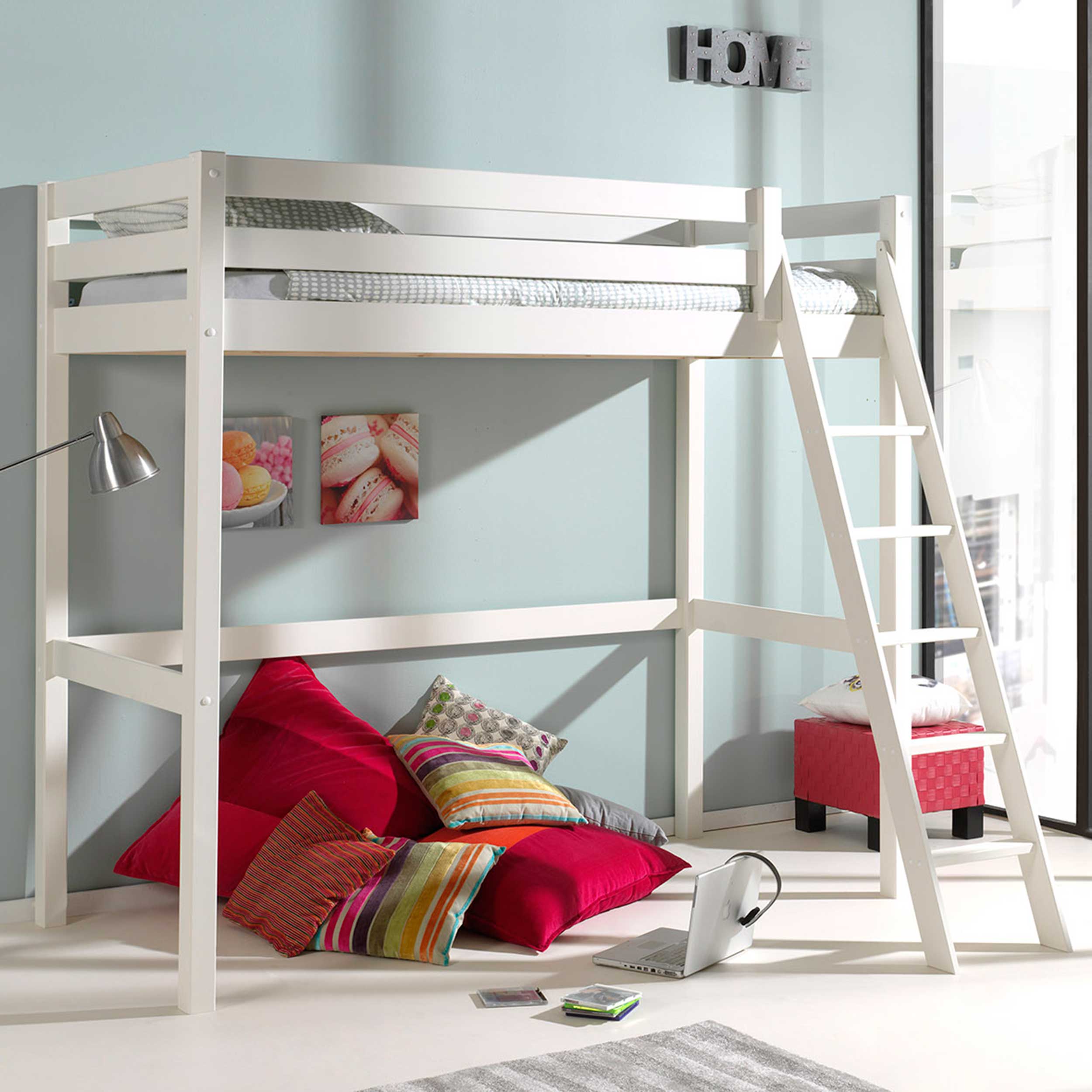 Lit mezzanine Claire 90x200 - blanc