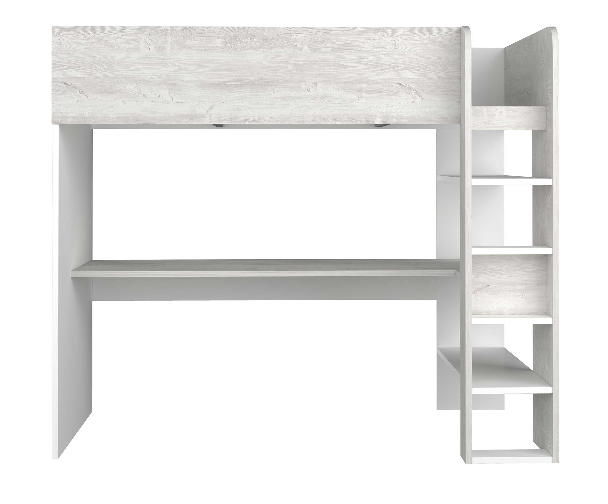 Lit mezzanine Jet avec bureau 90x200cm - blanc - Image 12
