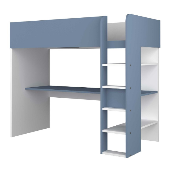 Lit mezzanine Jet avec bureau 90x200cm - bleu - Image 11