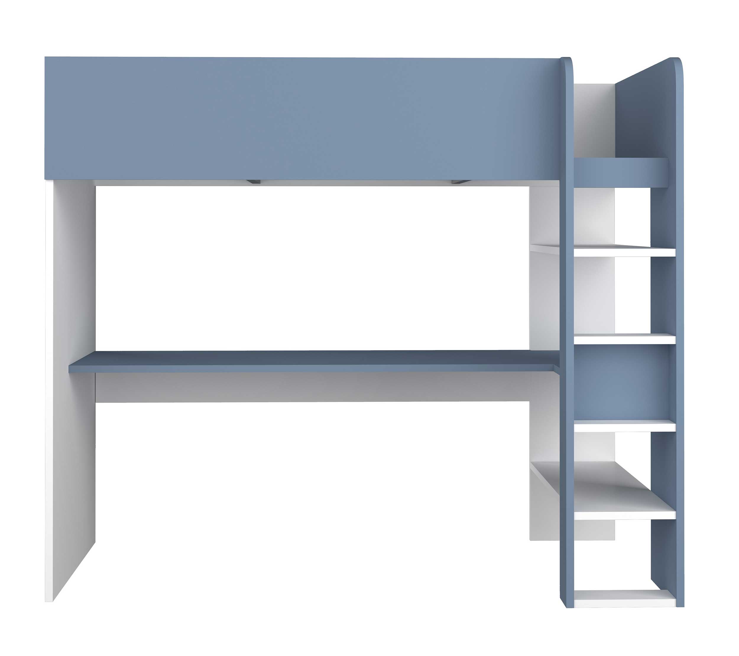 Lit mezzanine Jet avec bureau 90x200cm - bleu - Image 9