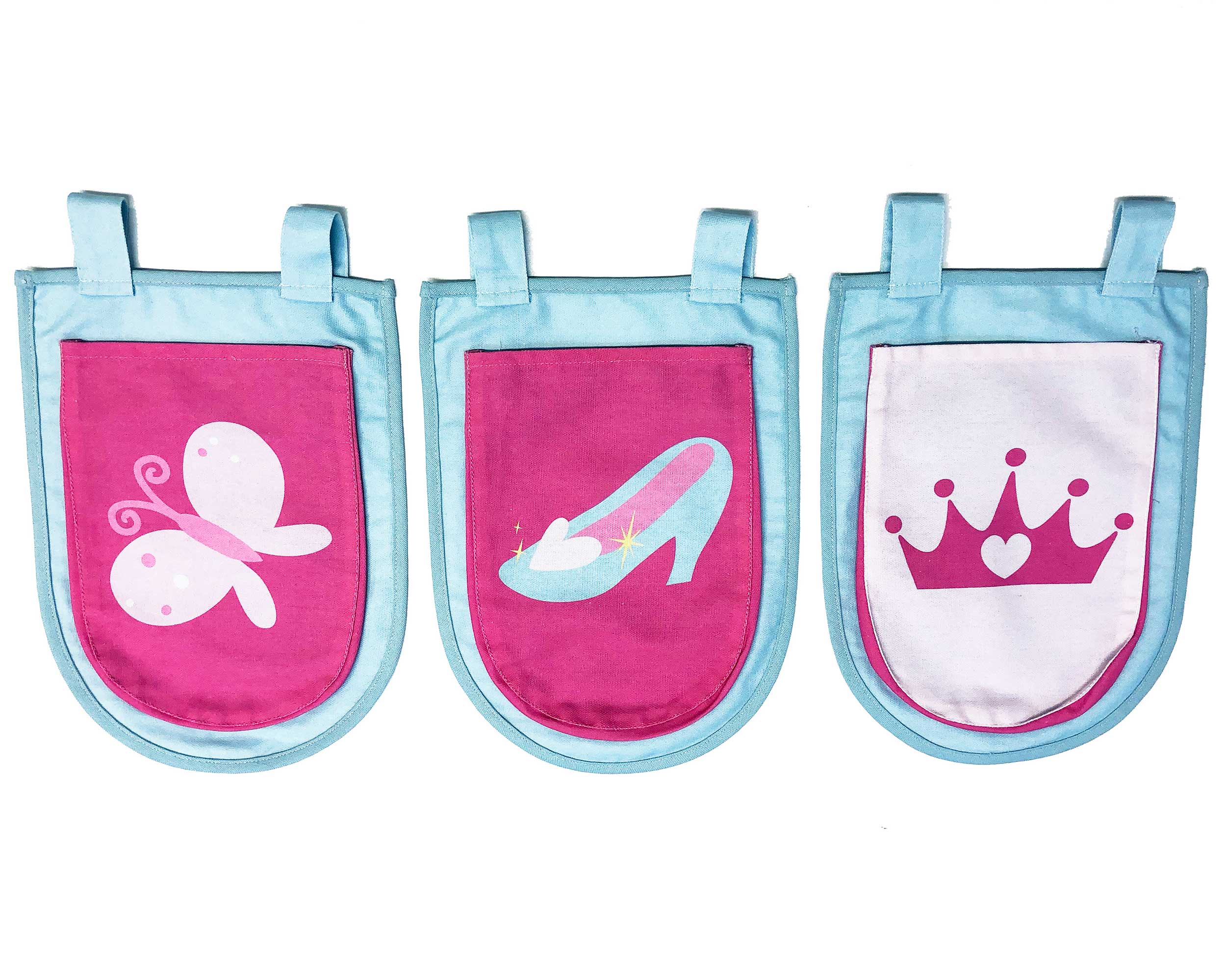 Lit mi-hauteur avec toboggan Astrid avec tente et sacs de rangement Princess II - bois de pin - Image 3