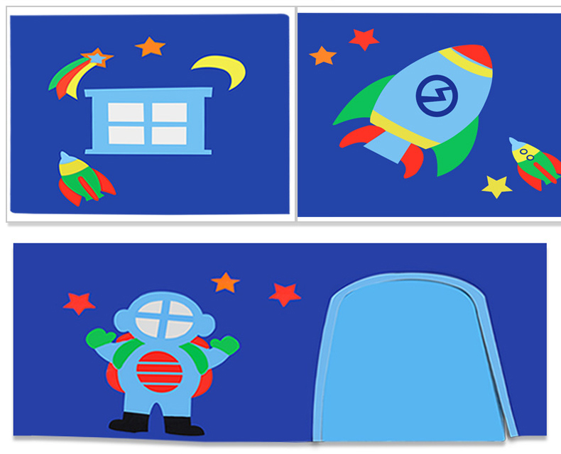 Lit mi-hauteur Charlotte avec tente de lit Astro - bois de pin - Image 3