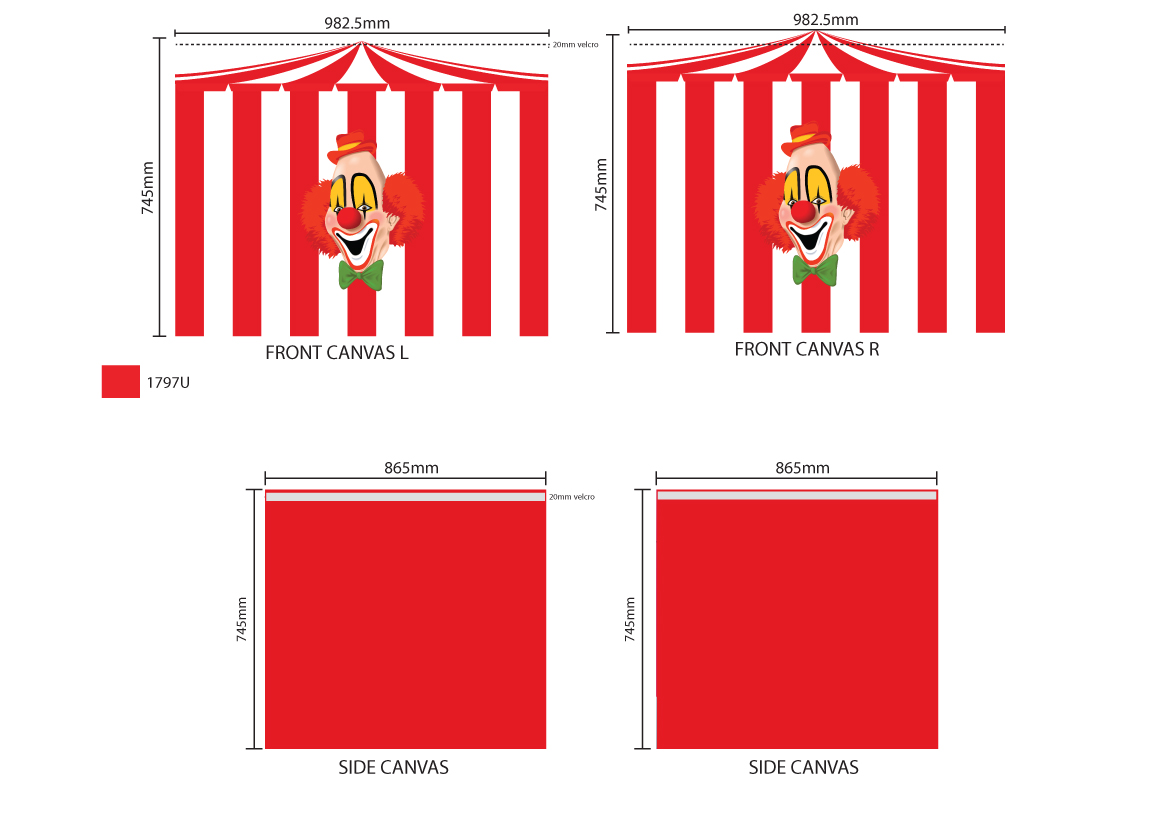 Lit mi-hauteur Charlotte avec tente de lit Cirque - bois de pin - Image 3