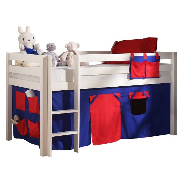 Lit mi-hauteur Charlotte avec tente de lit Domino - blanc - Image 4