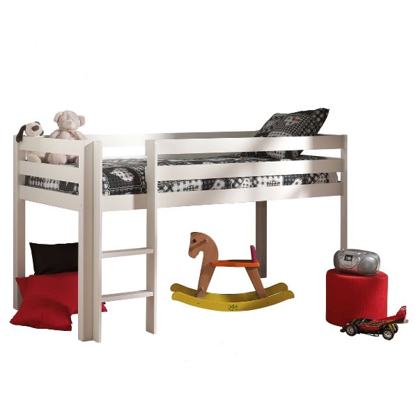 Lit mi-hauteur Charlotte avec tente et sacs de rangement Princess II - blanc - Image 5