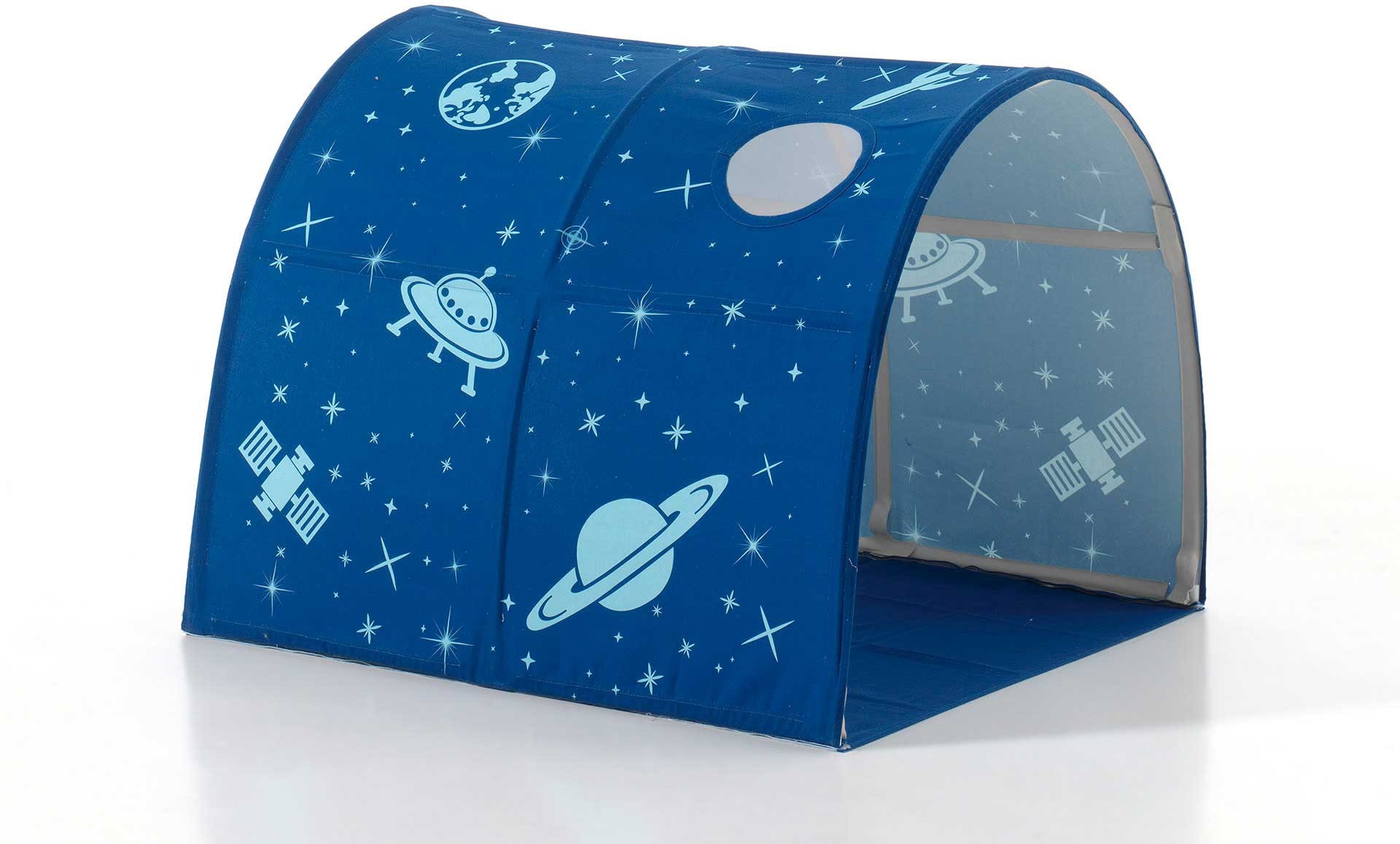 Lit mi-hauteur Charlotte avec tente et tunnel de lit Astro - blanc - Image 4