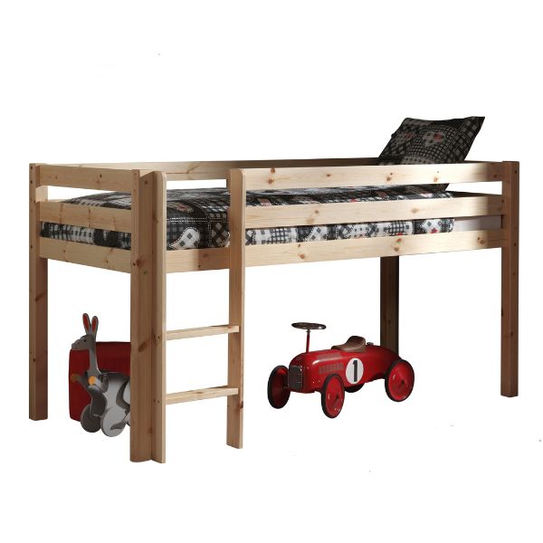 Lit mi-hauteur Charlotte avec tente et tunnel de lit Spring - bois de pin - Image 5