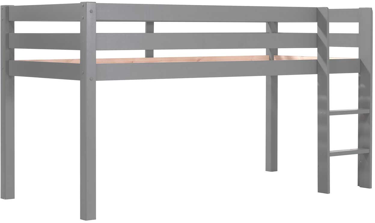 Lit mi-hauteur Charlotte avec tente et tunnel de lit Spring - gris - Image 5