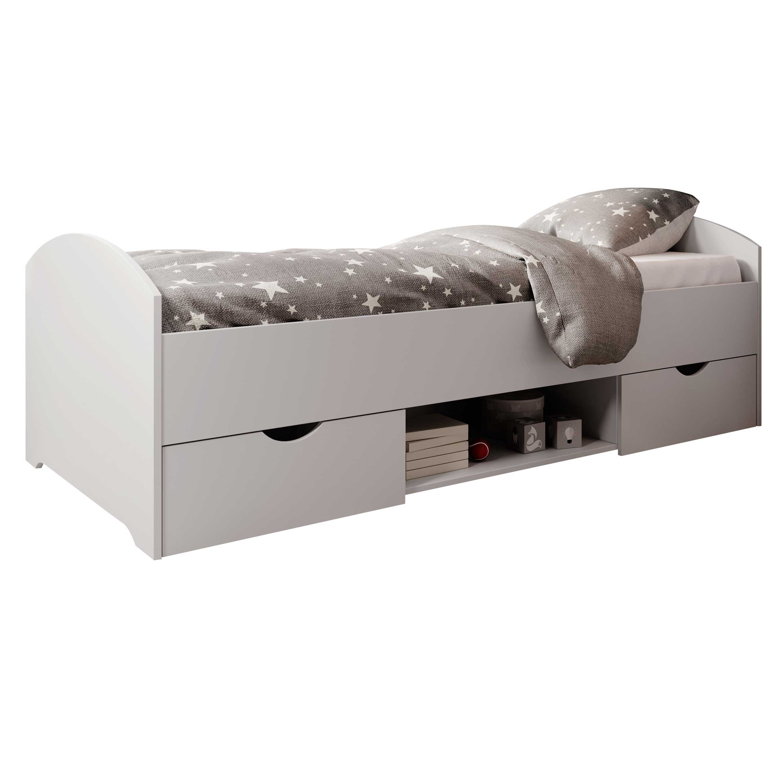 Lit Nero 90x200 avec 2 tiroirs - blanc - Image 11