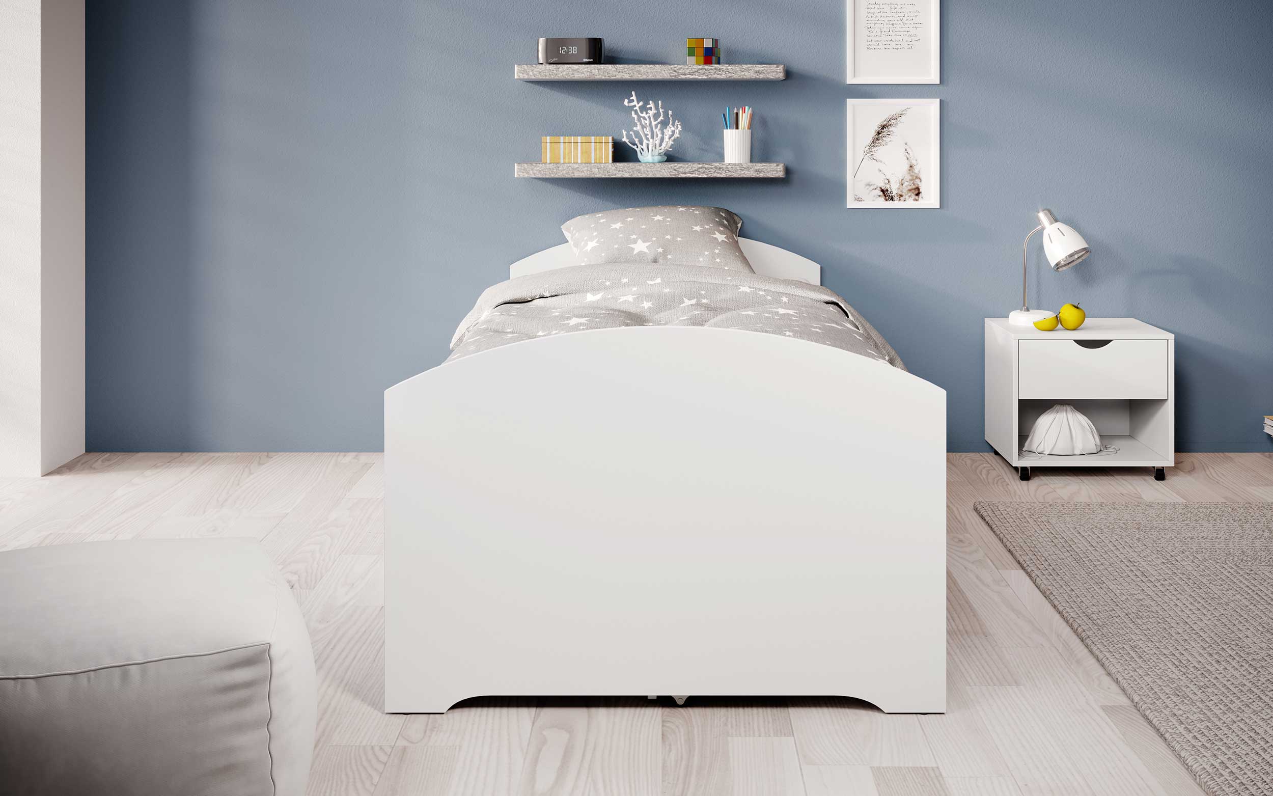 Lit Nero 90x200 avec 2 tiroirs - blanc - Image 9