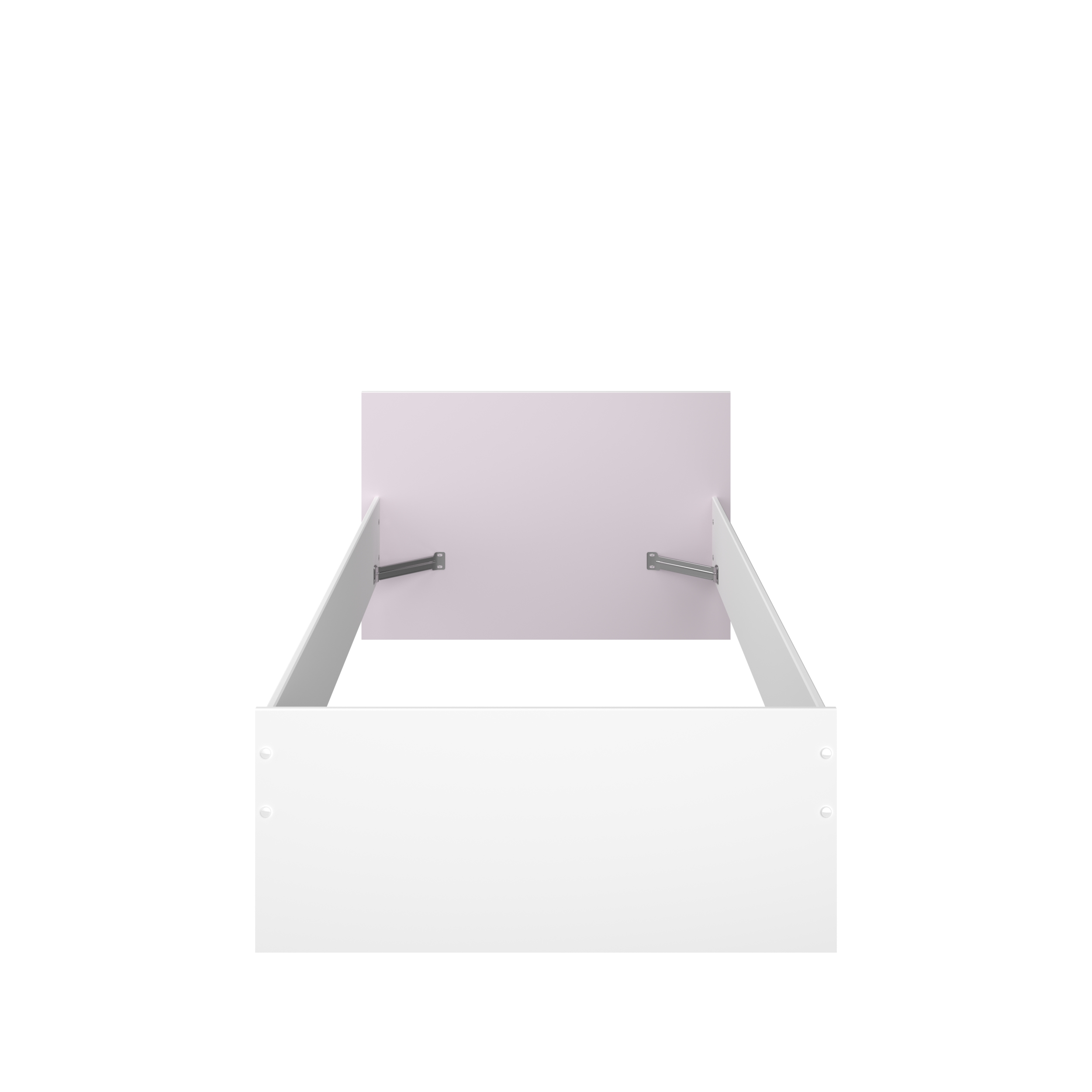 Lit Rue 90x200 - blanc/gris ou blanc/rose - Image 5