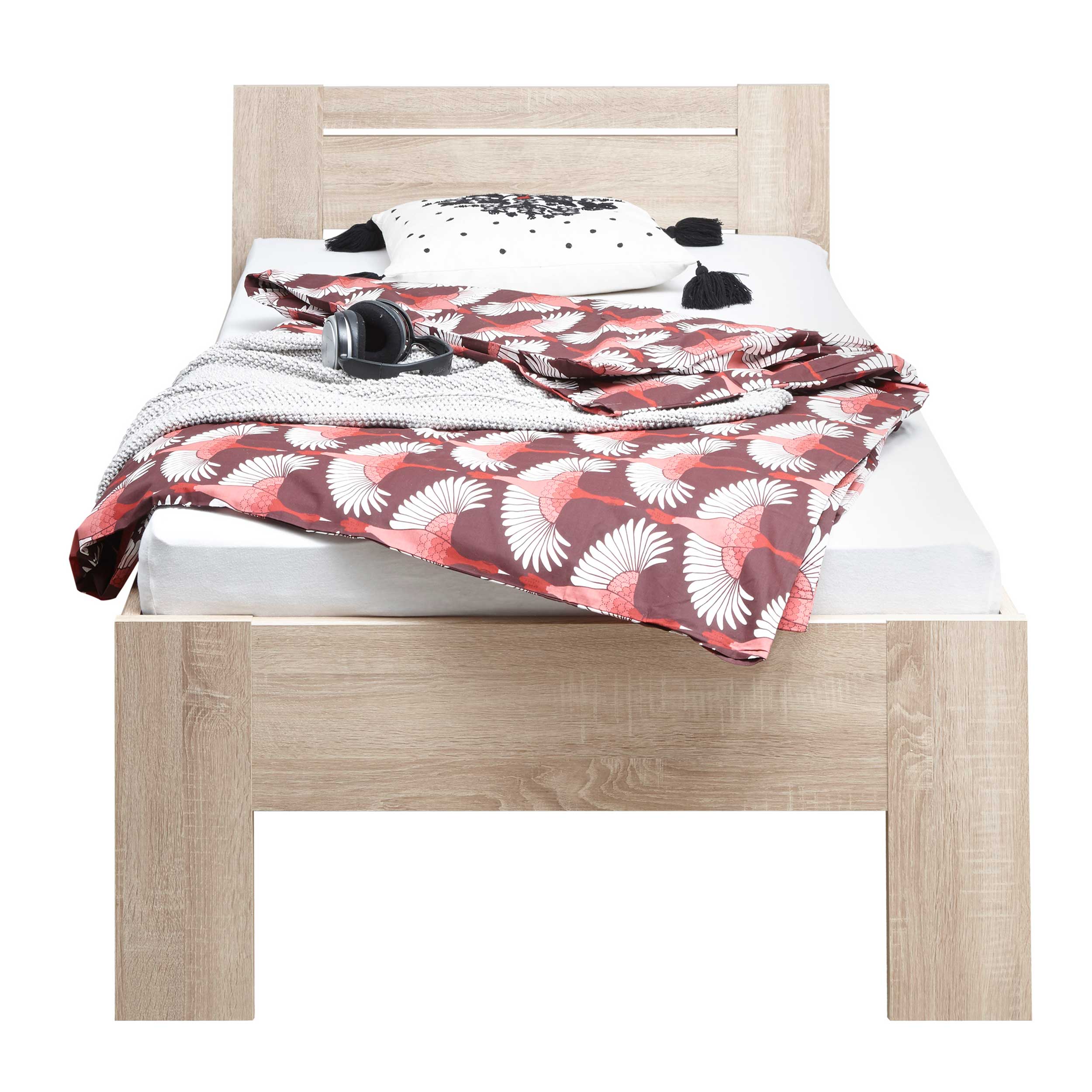 Lit simple Sartre 90x200 - chêne - Image 3