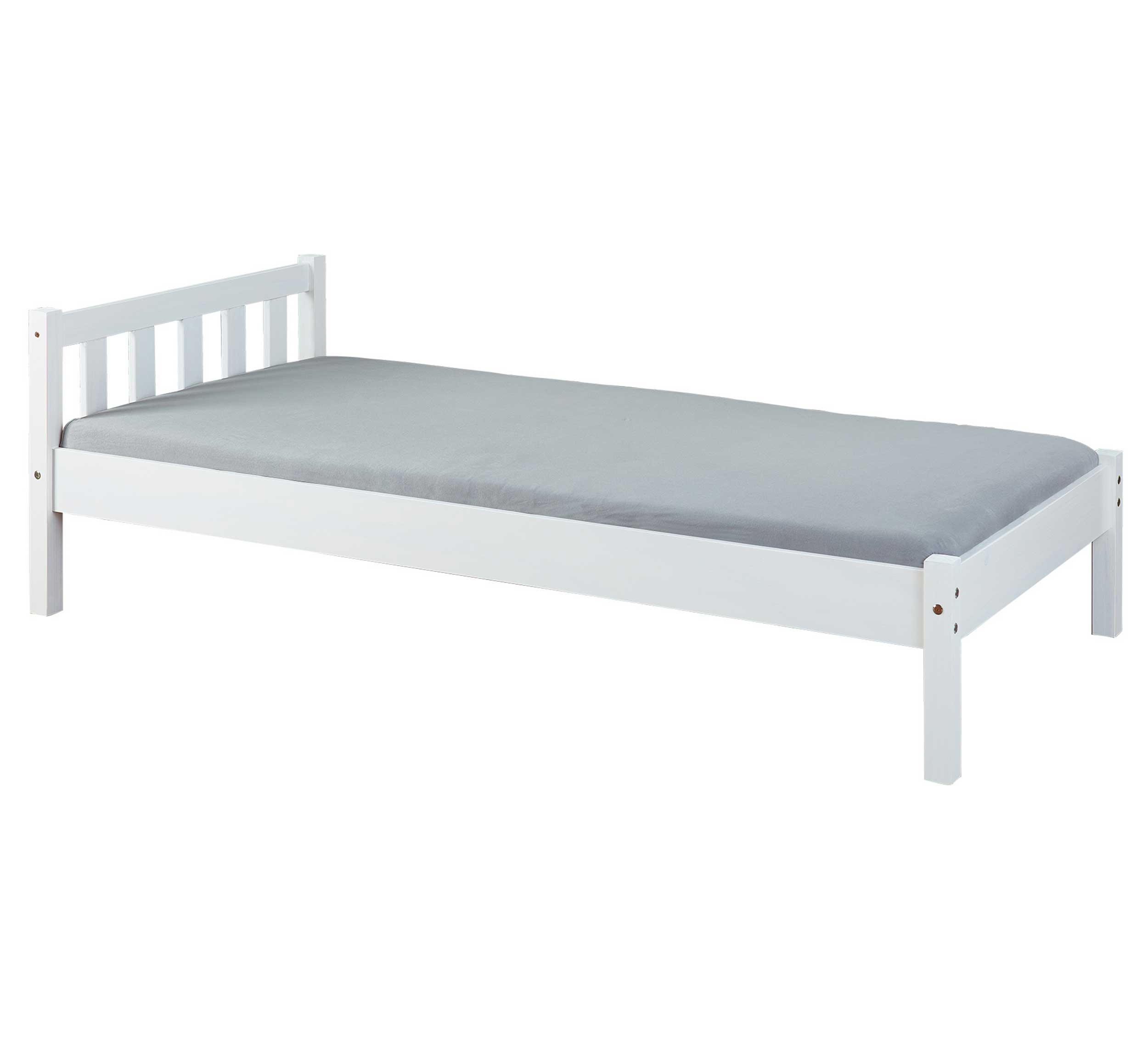 Lit simple Vilmar bois massif - blanc - Image 9