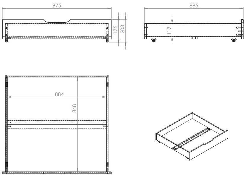 Lit superposé Claire avec tiroirs-lit - blanc - Image 3