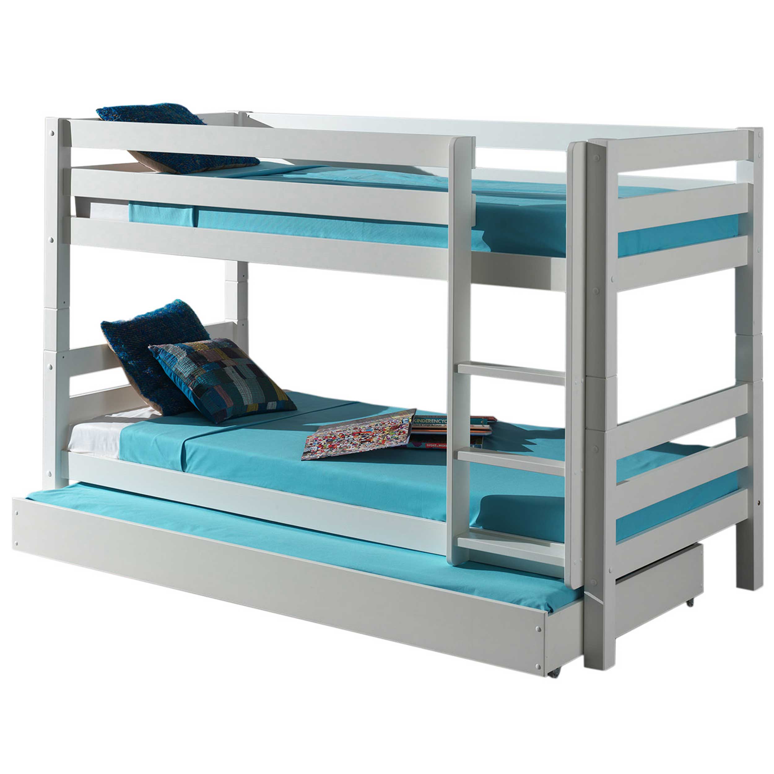 Lit superposé Claire bas avec tiroir de lit - blanc - Image 7