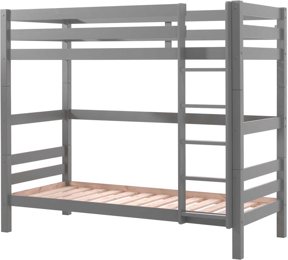 Lit superposé Claire haut avec 2 tiroirs - gris - Image 5