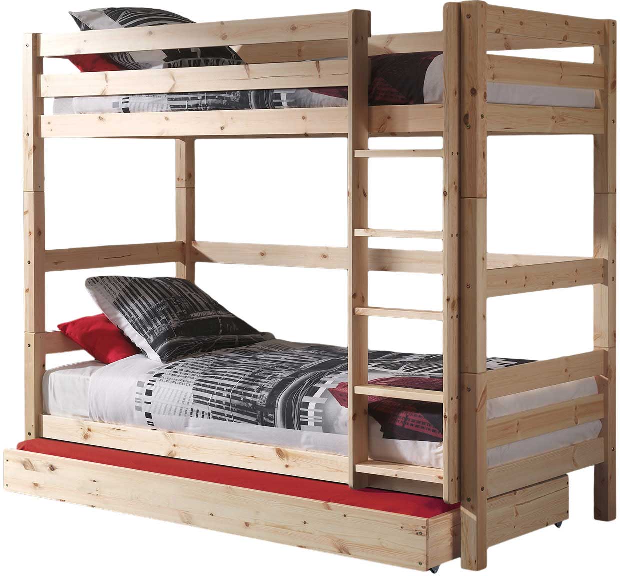 Lit superposé Claire haut avec tiroir de lit - bois de pin - Image 7