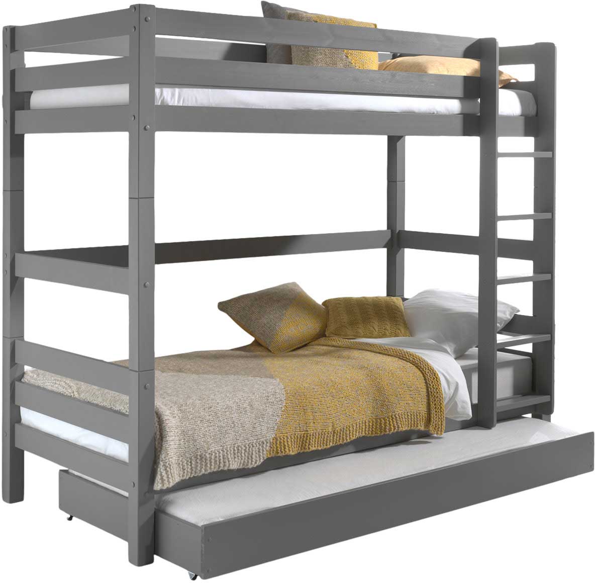 Lit superposé Claire haut avec tiroir de lit - gris - Image 7