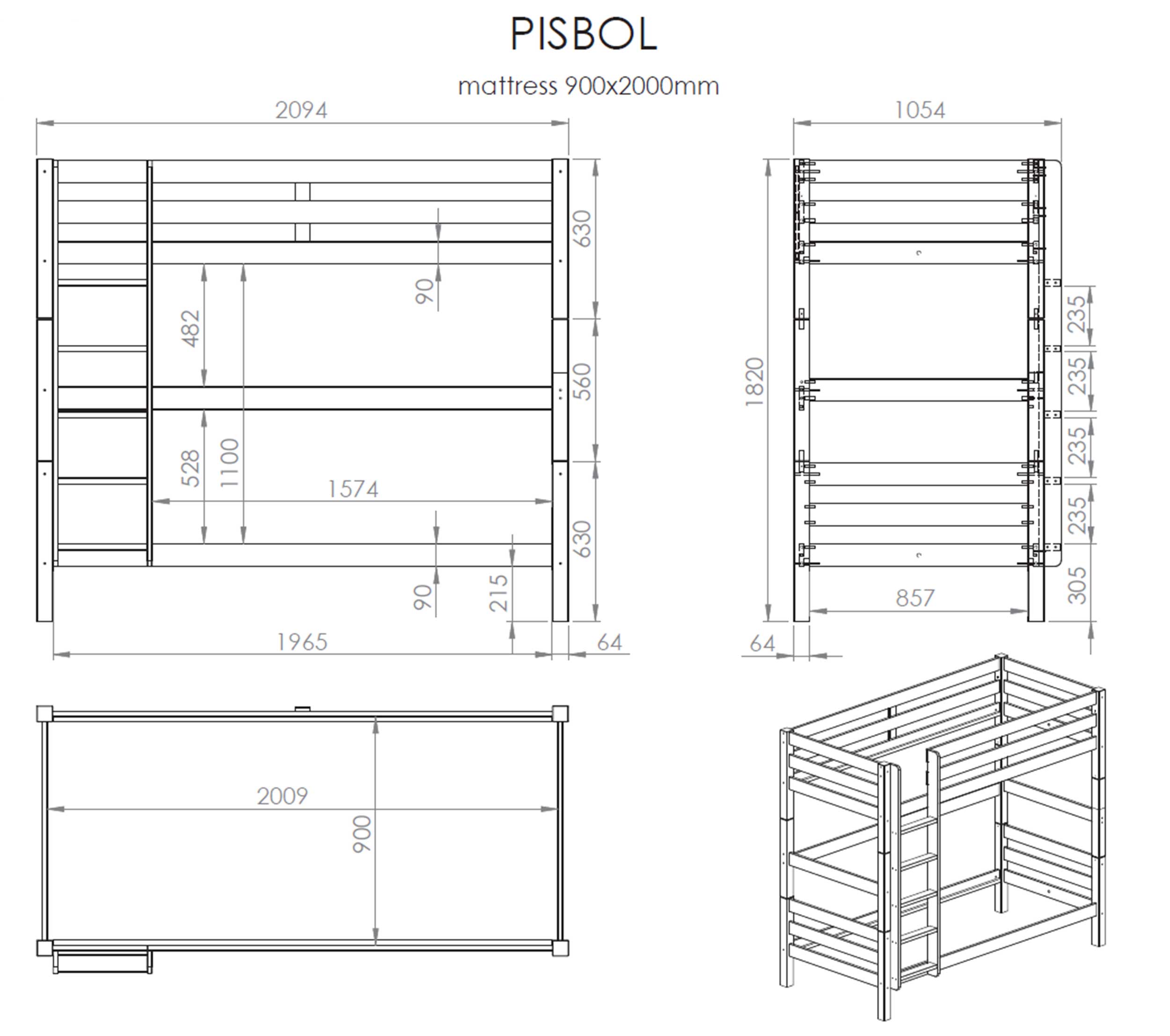 Lit superposé Claire haut - blanc - Image 2