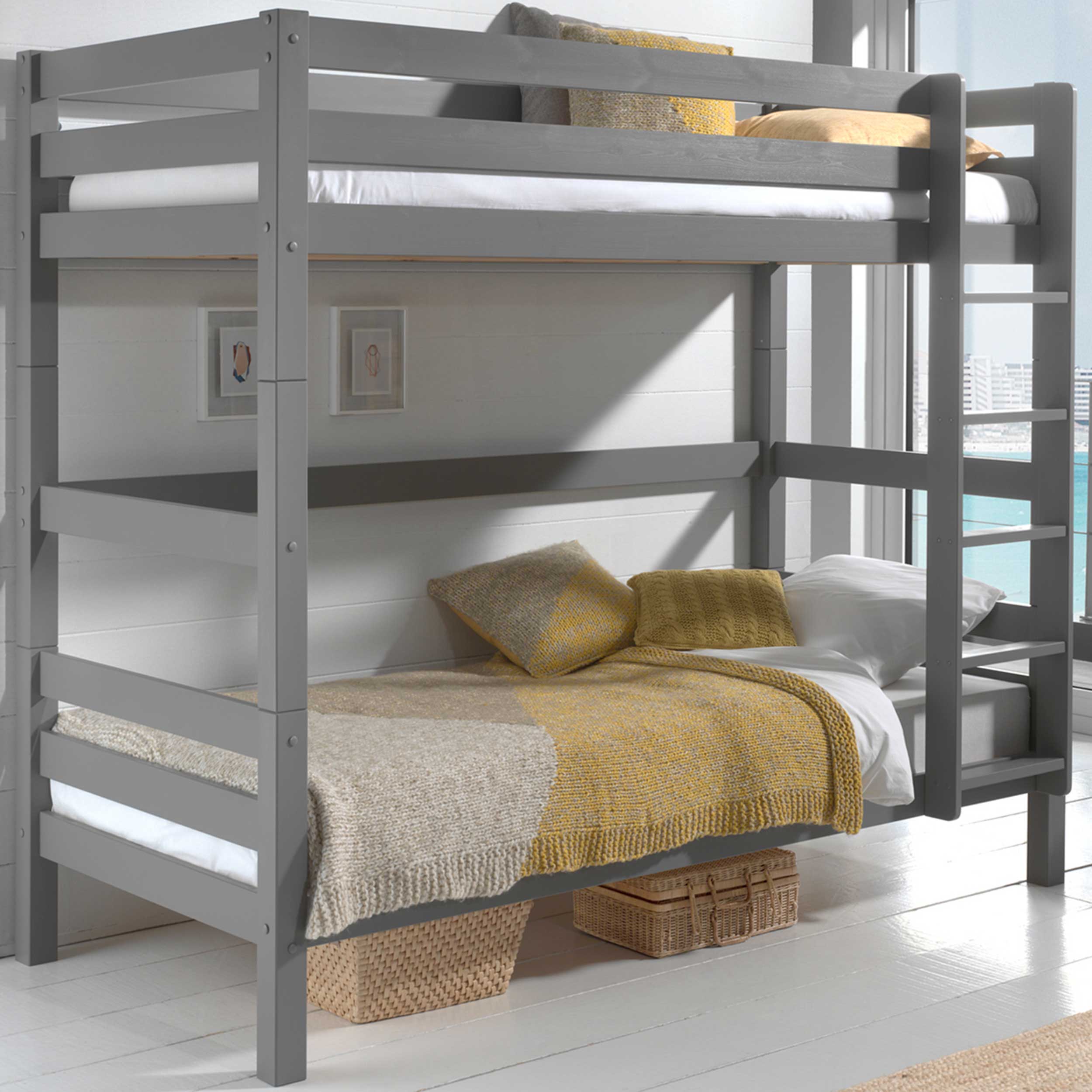 Lit superposé Claire haut - gris