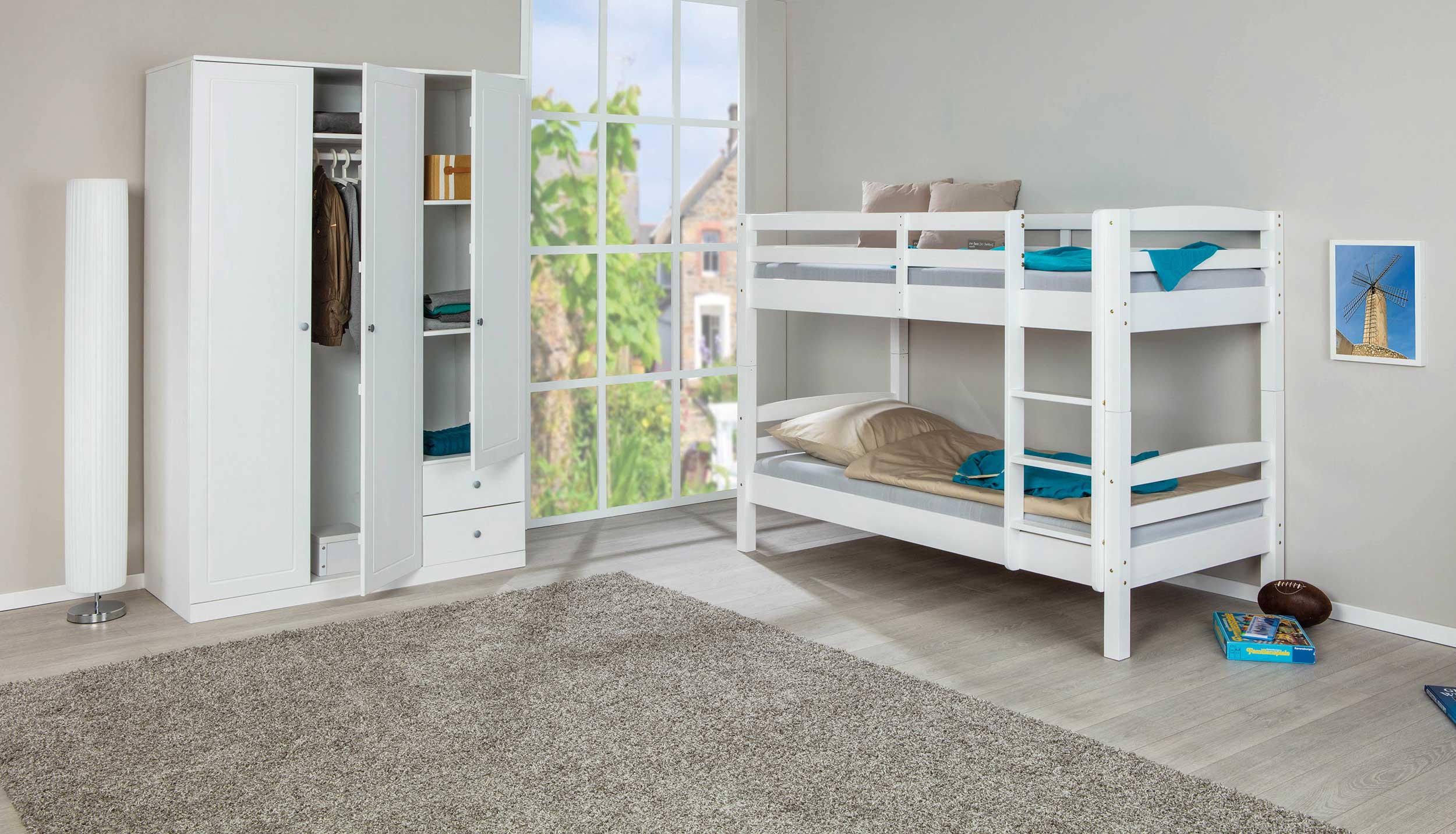 Lit superposé David 90x200 - white wash - Image 4