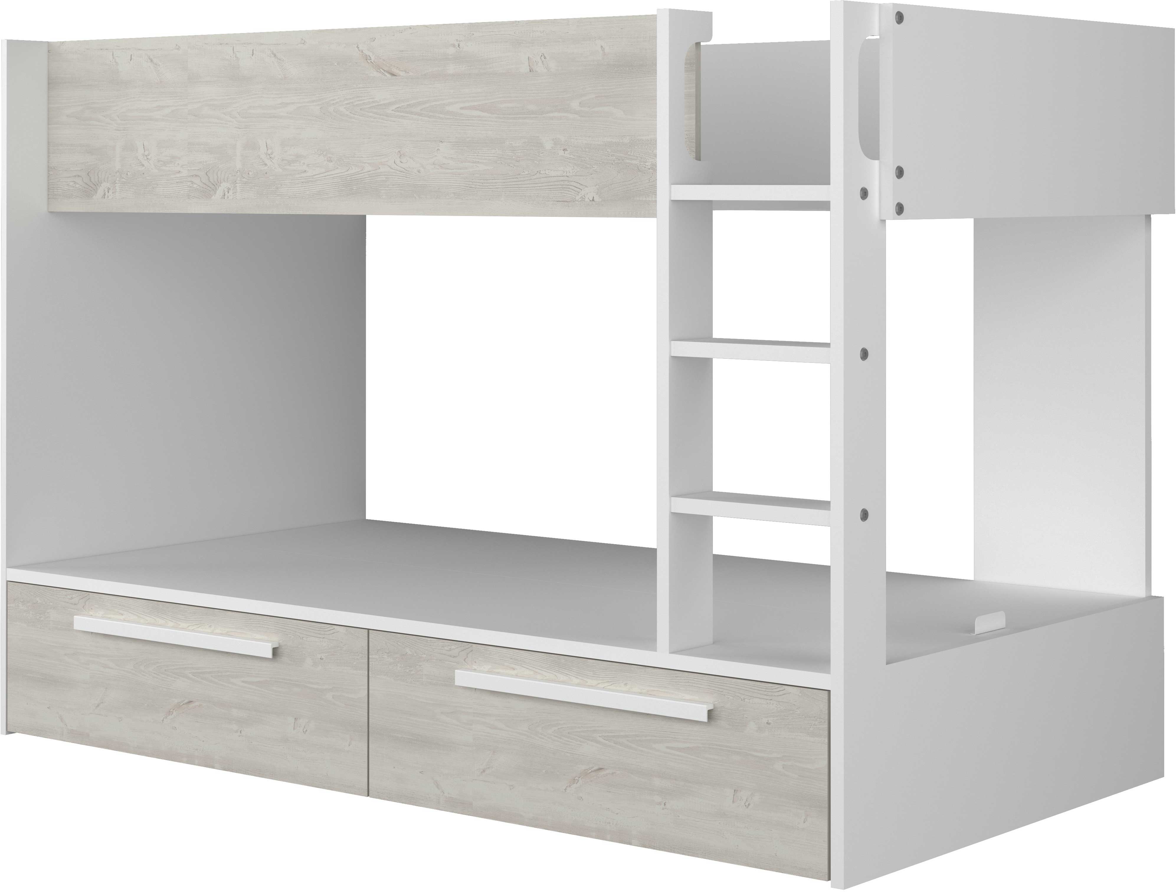 Lit superposé Fleur avec tiroirs de lit - blanc - Image 4