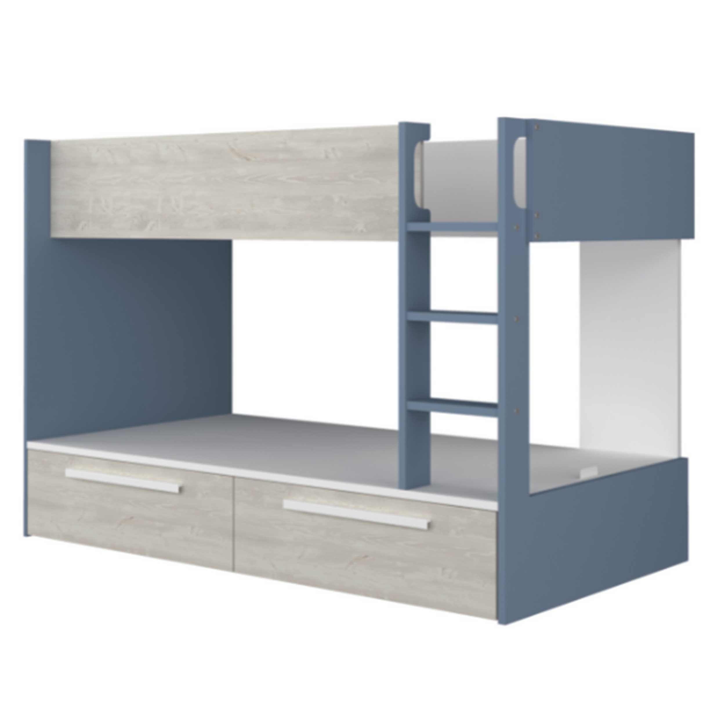 Lit superposé Fleur avec tiroirs de lit - bleu - Image 3