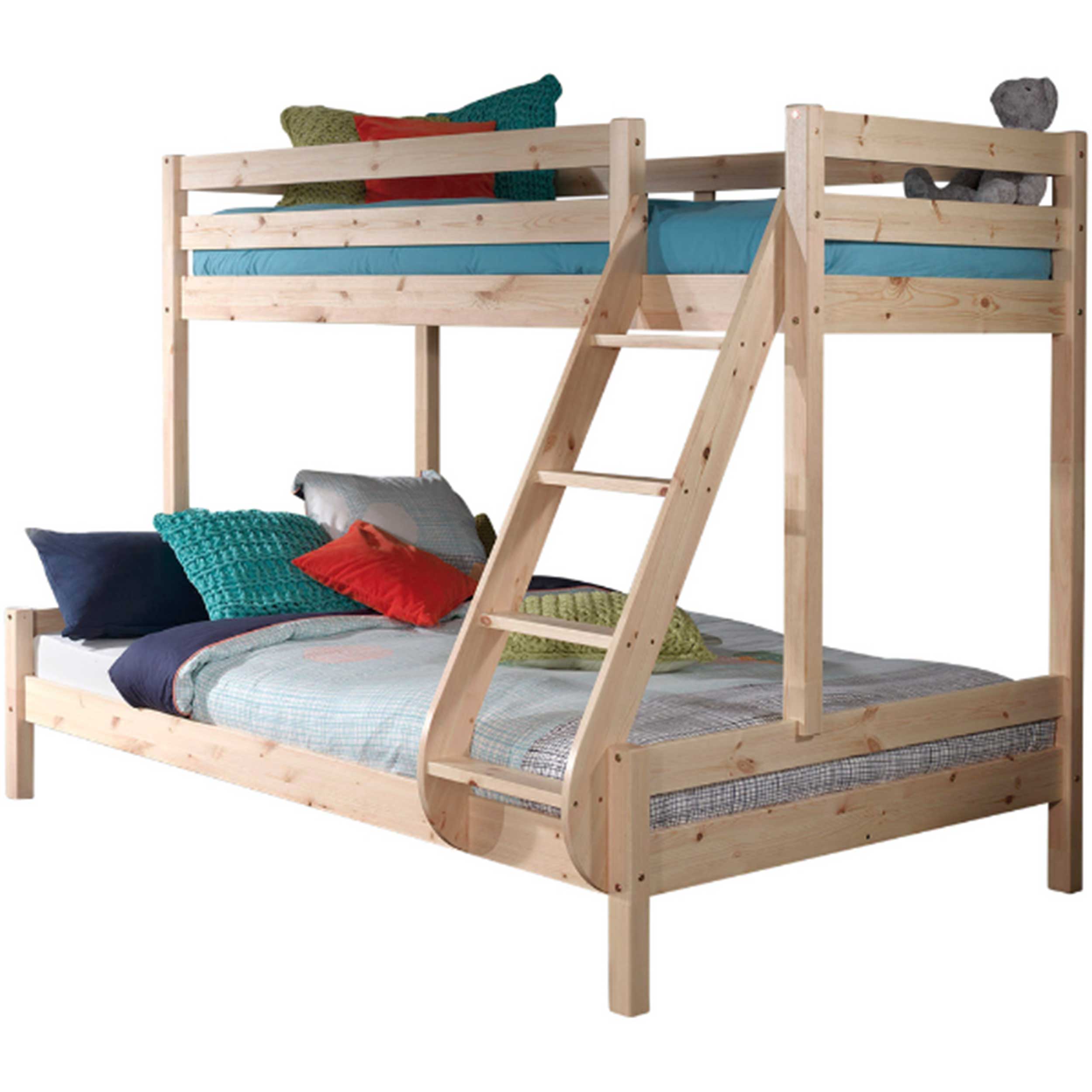 Lit superposé Triple pour 3 personnes bois - bois de pin - Image 4