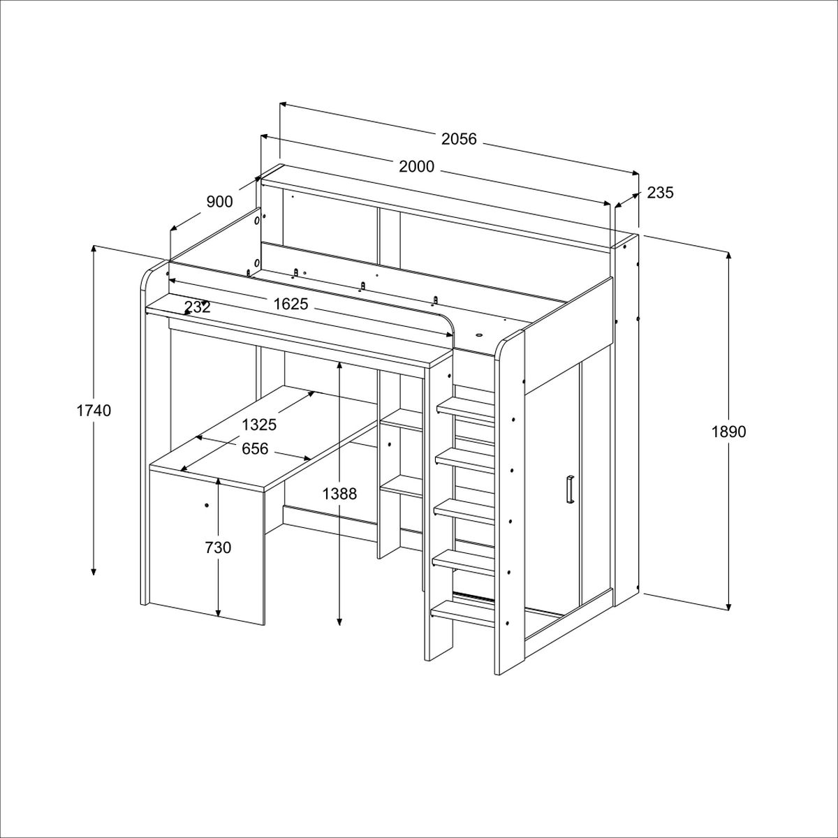 Lit surélevé Higher - pin - Image 4