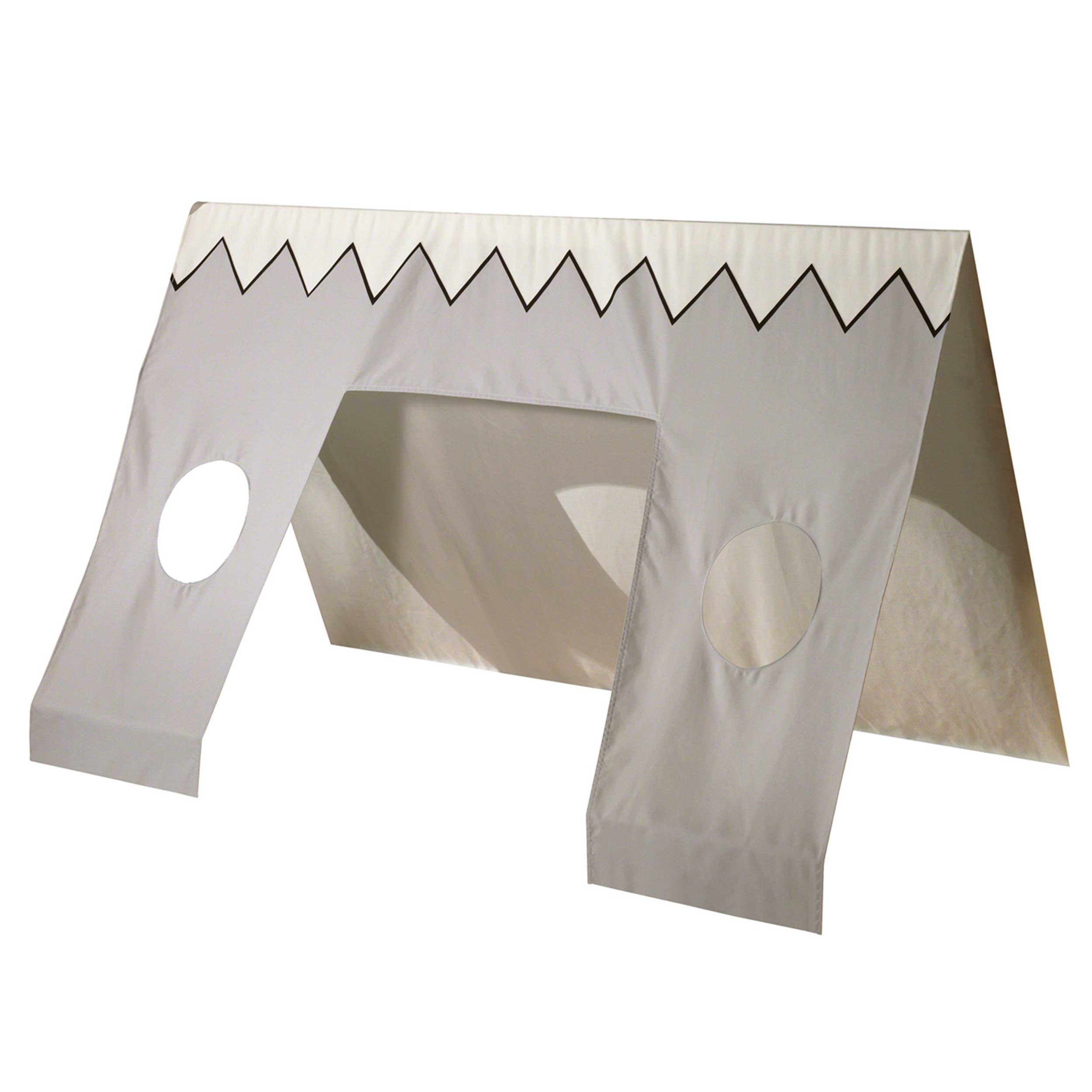 Lit tipi 90 x 200cm avec tente de lit - blanc/bois pin - Image 4