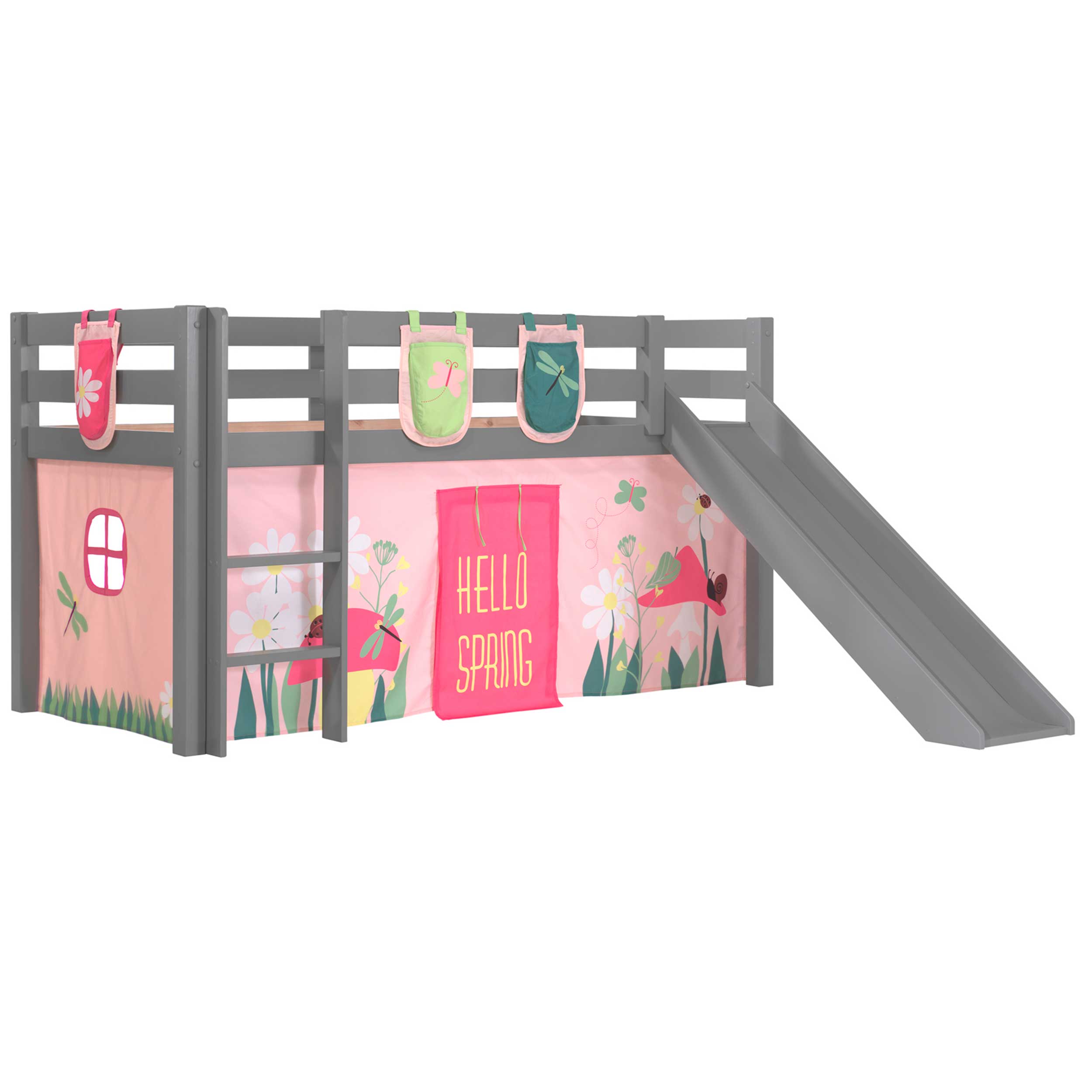 Lit toboggan Astrid avec tente et sacs de rangement Spring - gris - Image 7