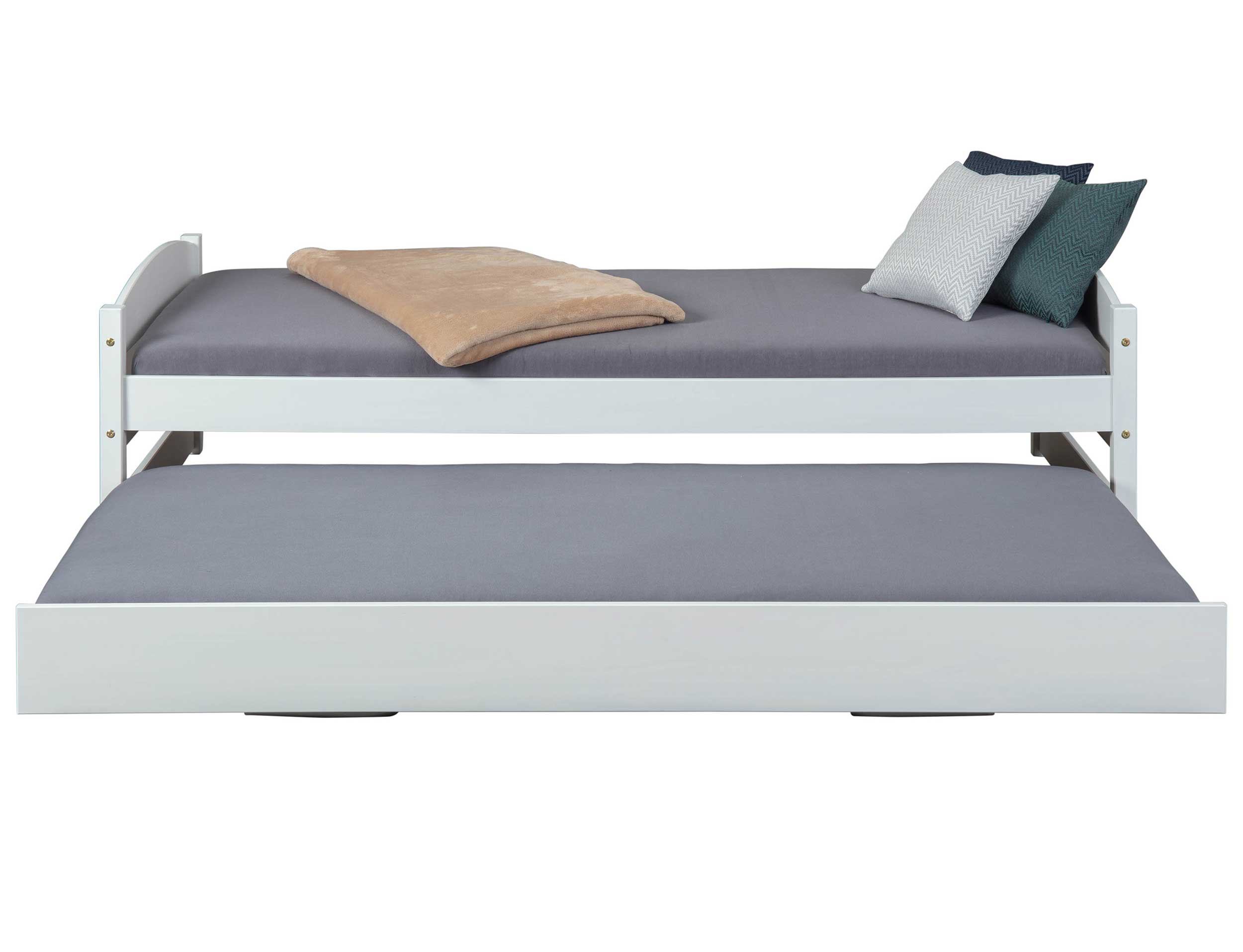 Lit Vindas 90x200 avec lit d'appoint réglable en hauteur - blanc - Image 6