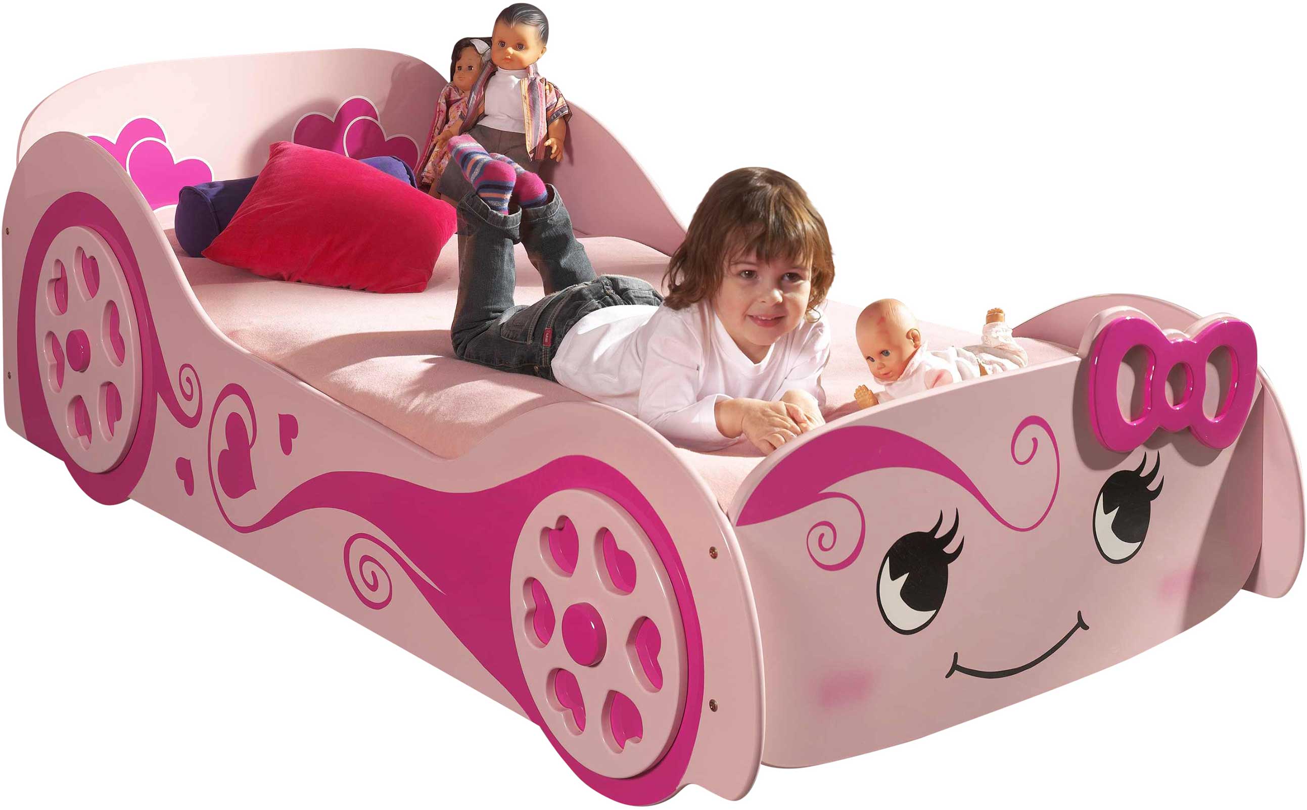 Lit voiture filles Hello Pretty - rose - Image 8