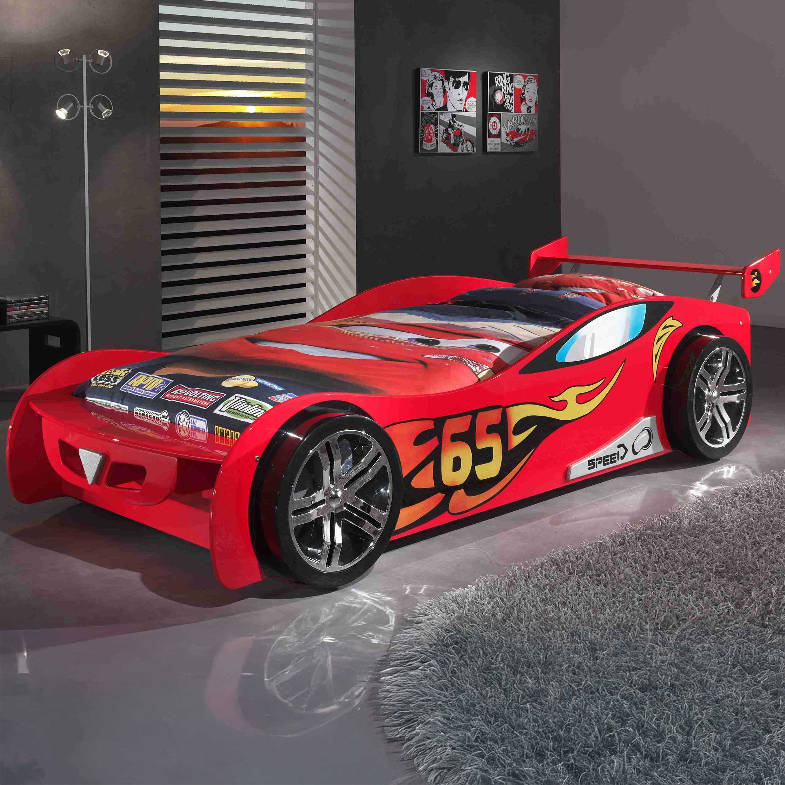 Lit voiture Le Mans - rouge - Image 3