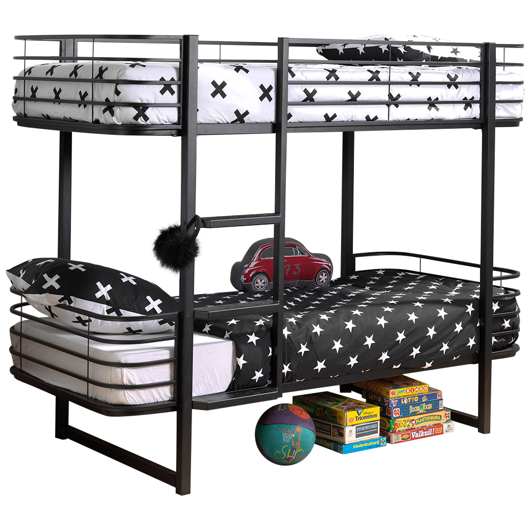 Lits superposés Oscar métal - noir - Image 3